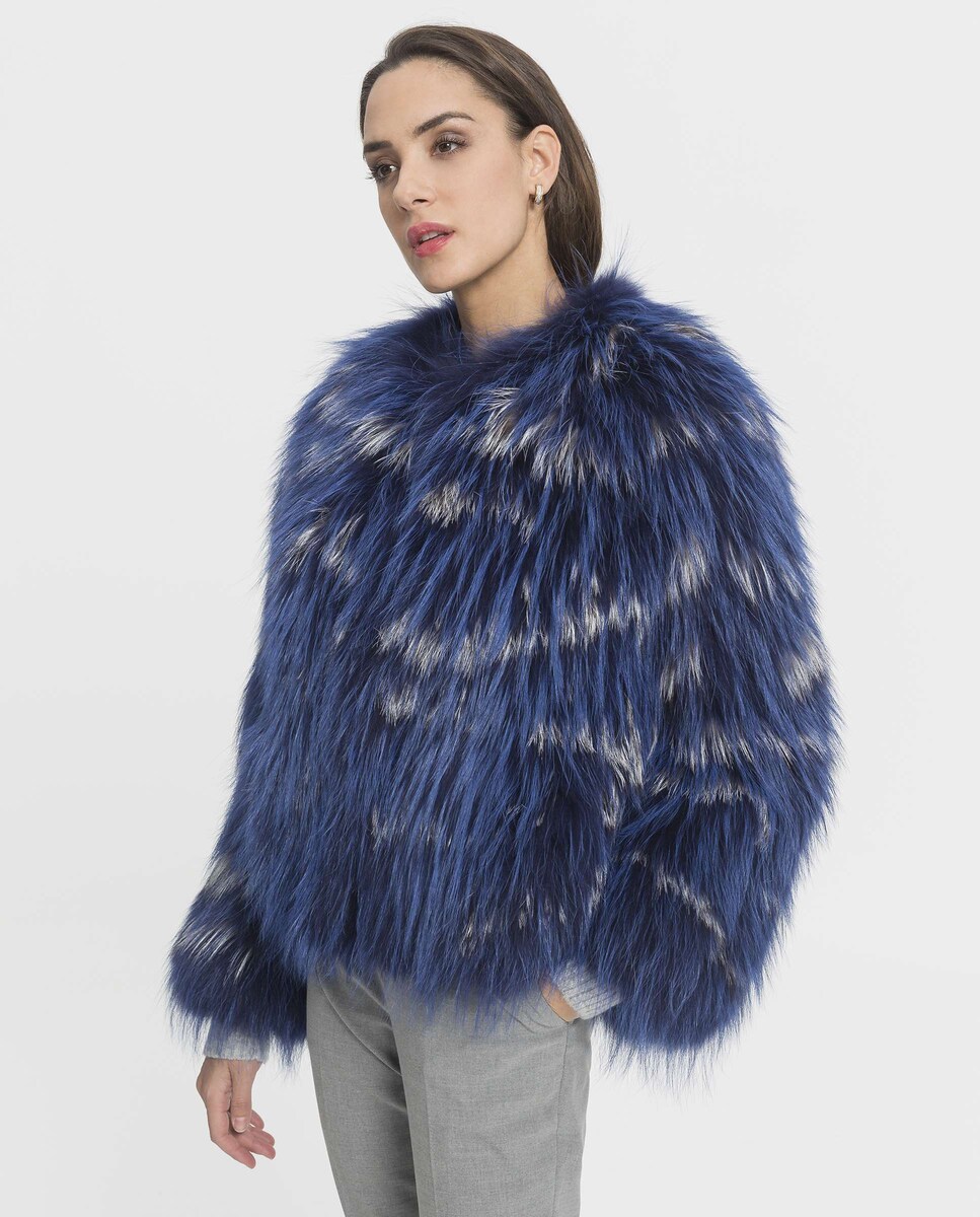 Casaco de Pelo Curto de Finn Racoon Azul-1