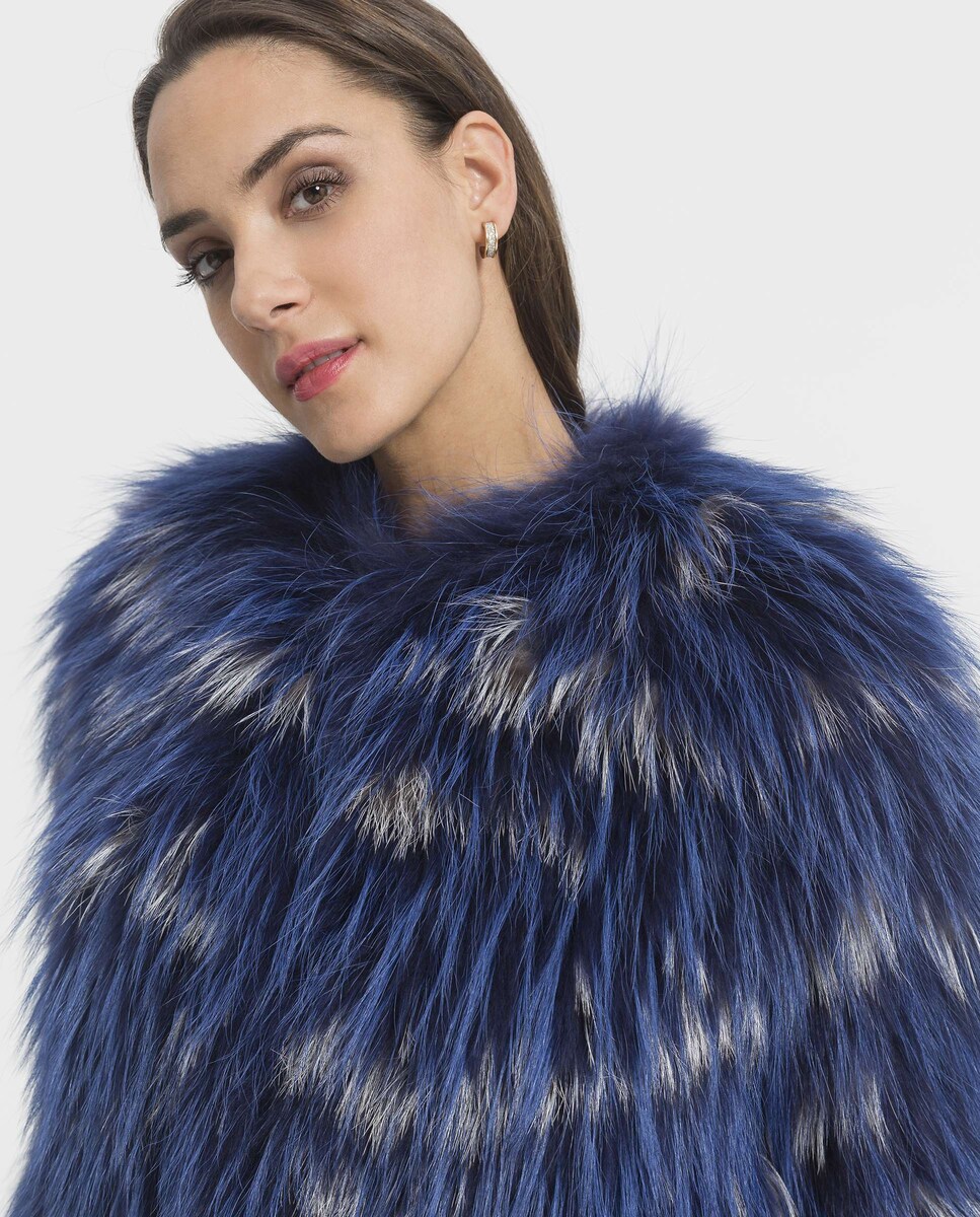 Casaco de Pelo Curto de Finn Racoon Azul-3