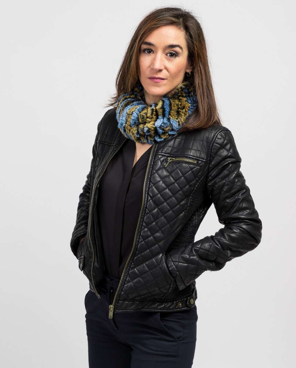 Gola de Pelo de Rex em Multicolor Multicolor-3