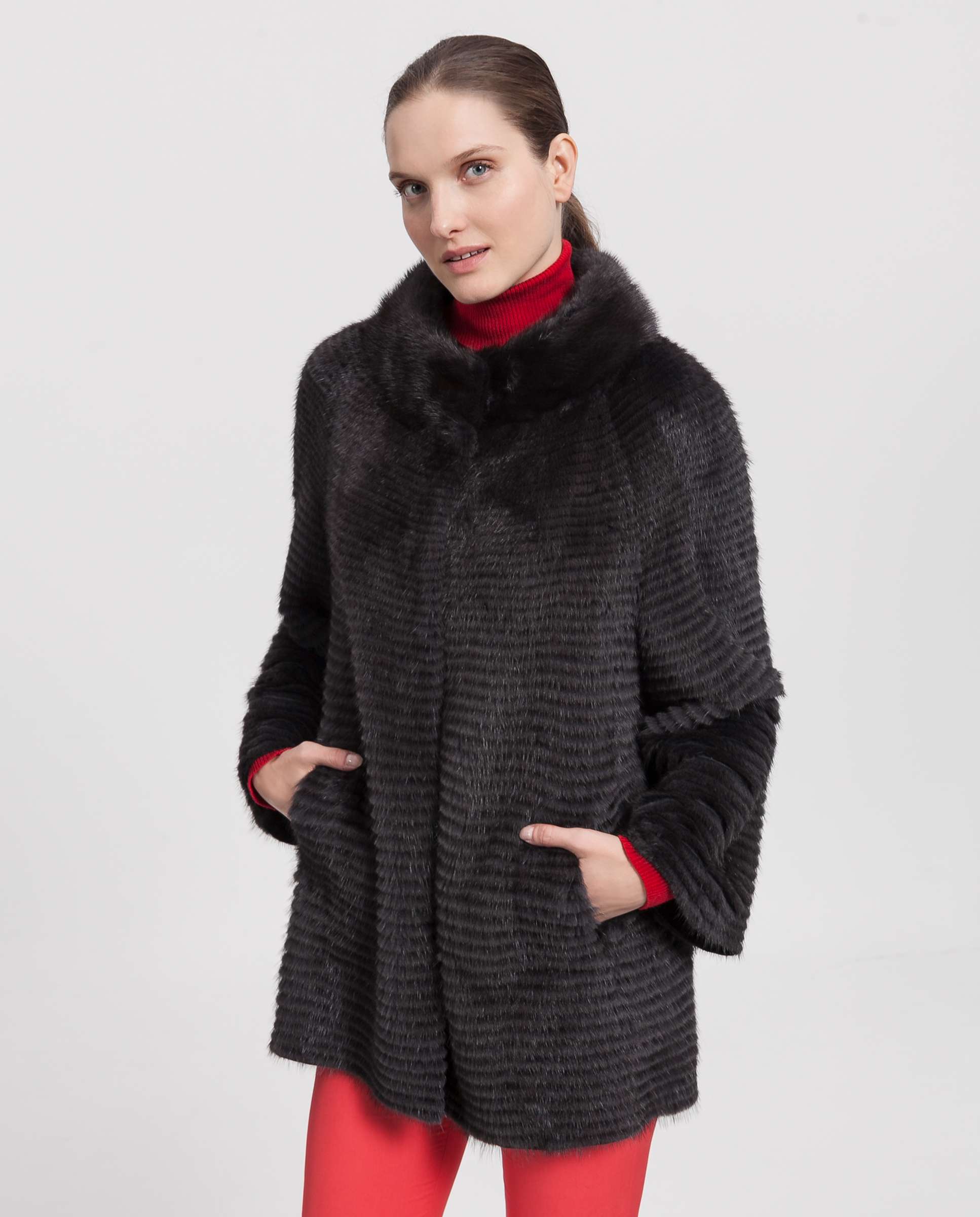 Imagem 0 de Sobretudo em Pelo de Vison Reversível