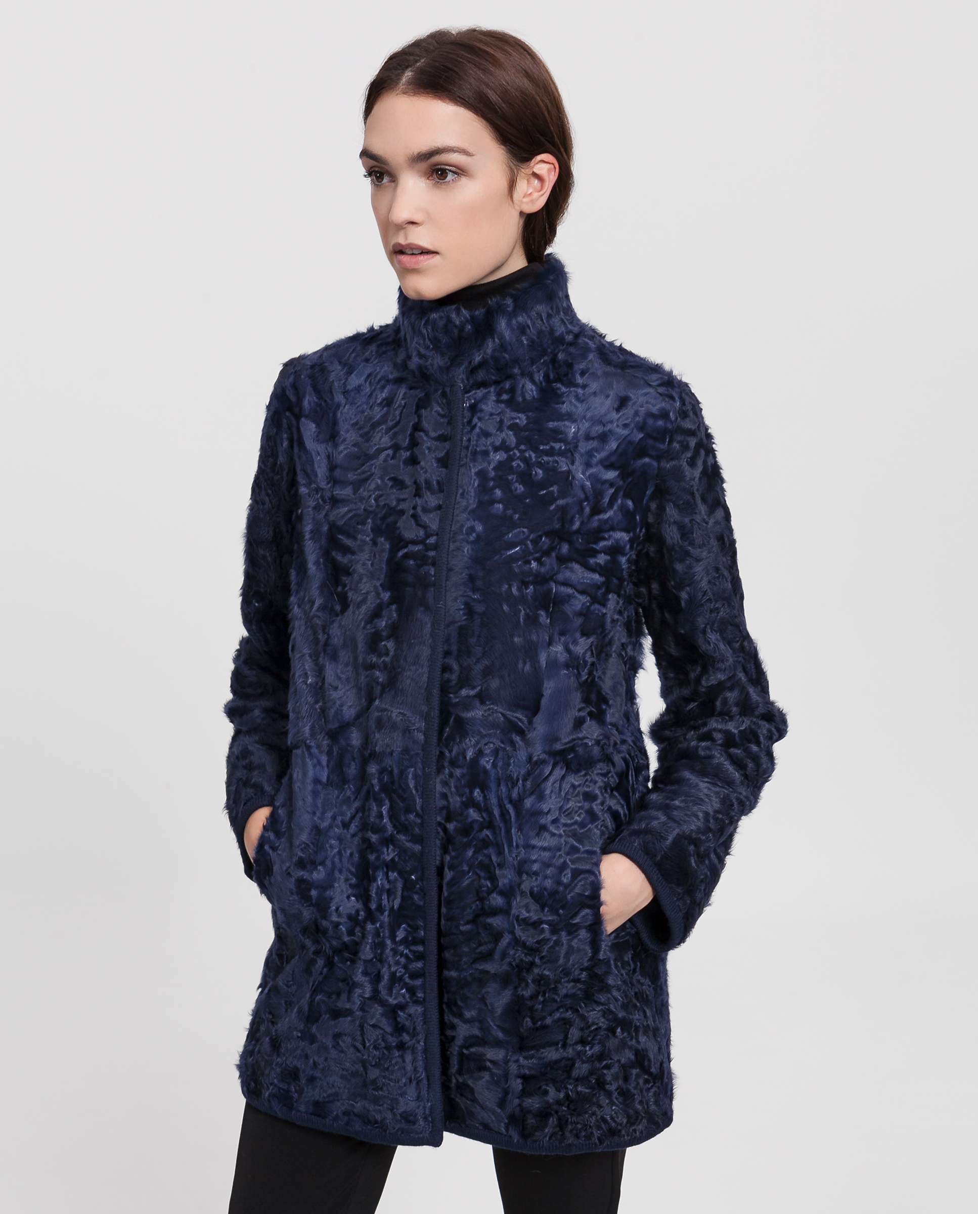 Imagem 0 de Sobretudo em Pelo de Pele de Cordeiro Reversível