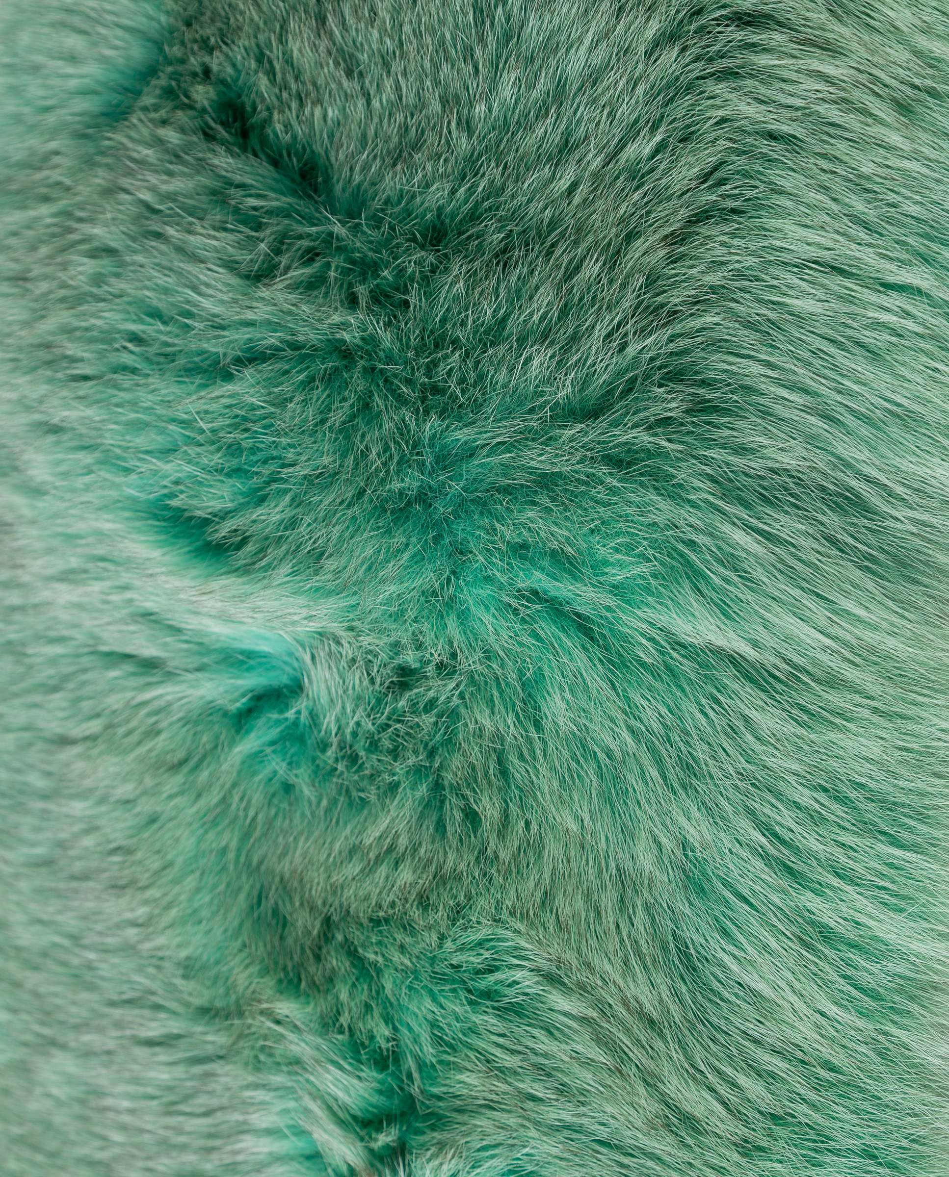 Estola em Pelo de Raposa em Verde-claro Verde-claro-2