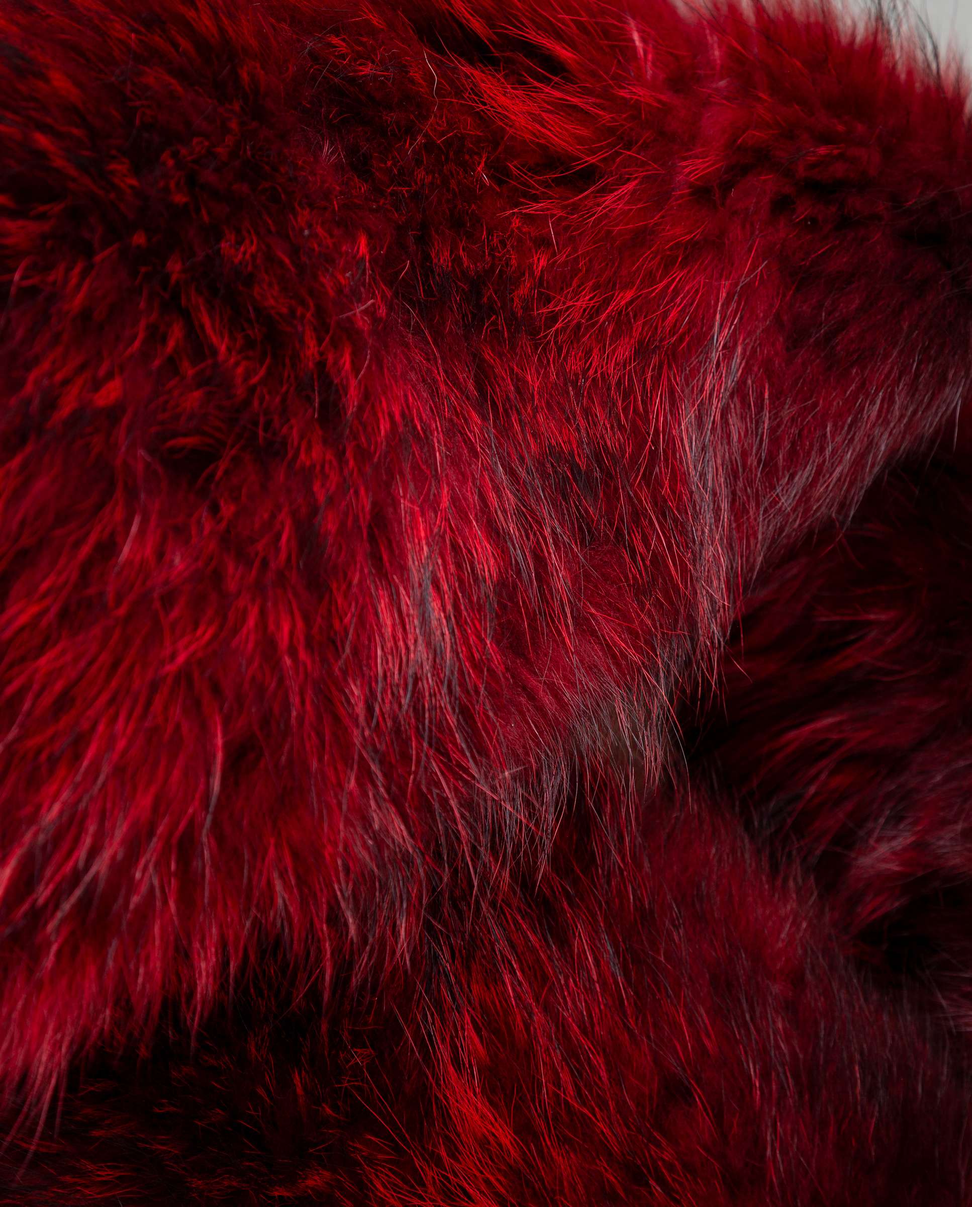 Estola em Pelo de Raposa em Vermelho Vermelho-2