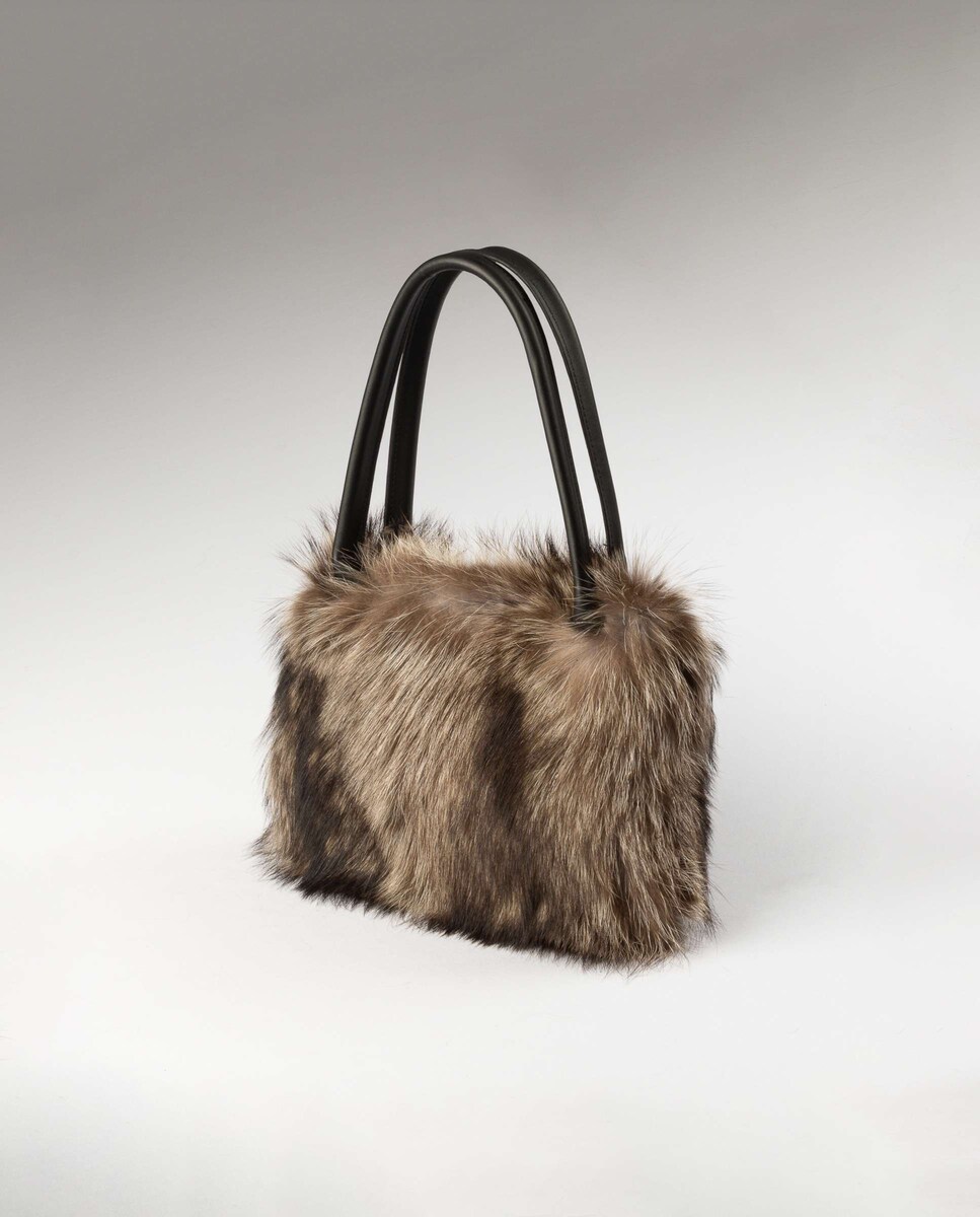 Mala Multiposições em Pelo de Marmota Castanho-2