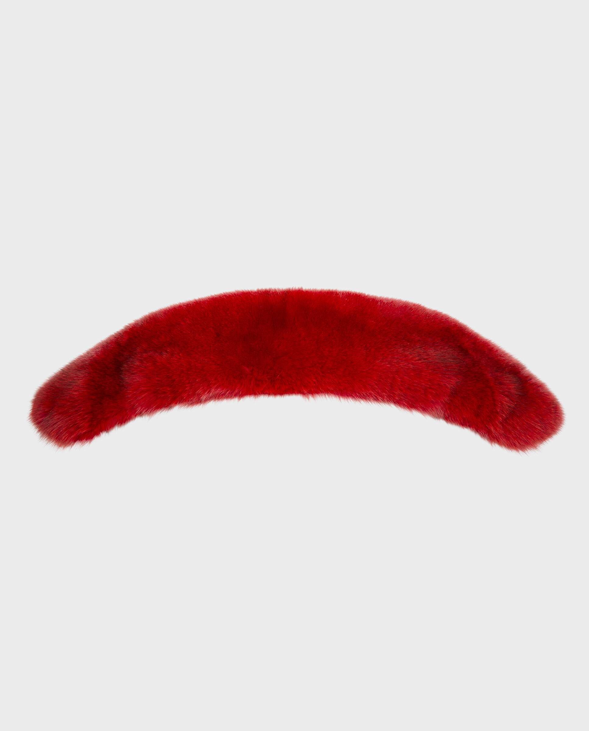 Estola em Pelo de Raposa em Vermelho Vermelho-2