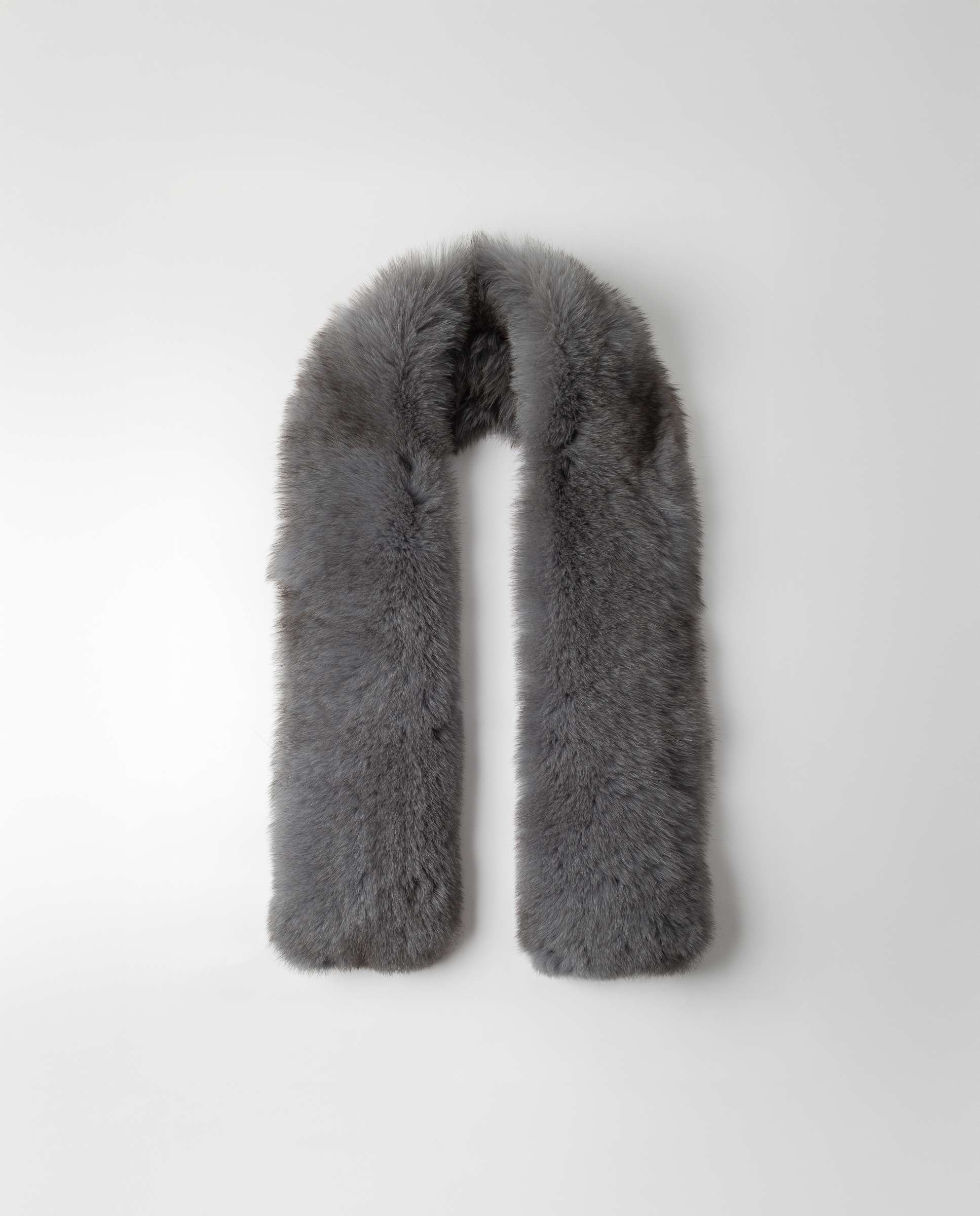 Imagem 0 de Estola em Pelo de Raposa em Azul-claro