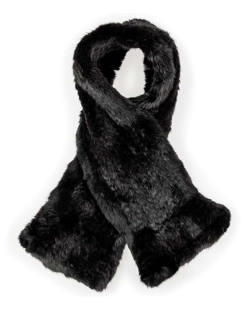 Imagem 0 de Cachecol em Pelo de Vison Tricotado em Preto