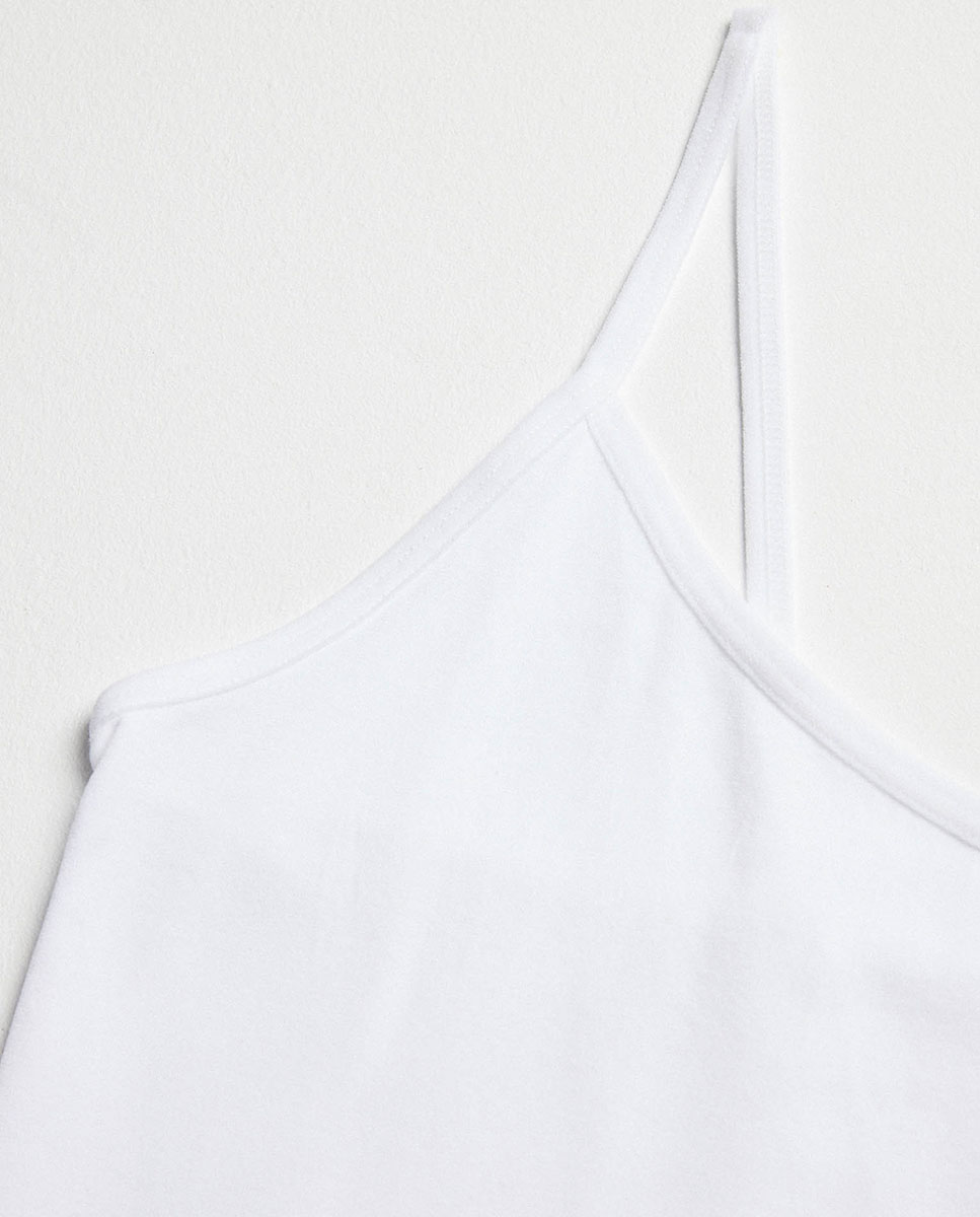 T-shirt Interior de Alças Finas Branco-2