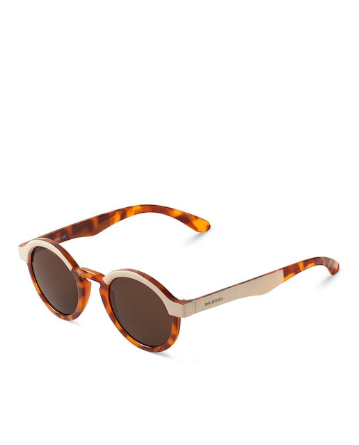Imagem 0 de Óculos de Sol Multicolor Mr. Boho com Armação de Acetato e Lente Clássica em Castanho