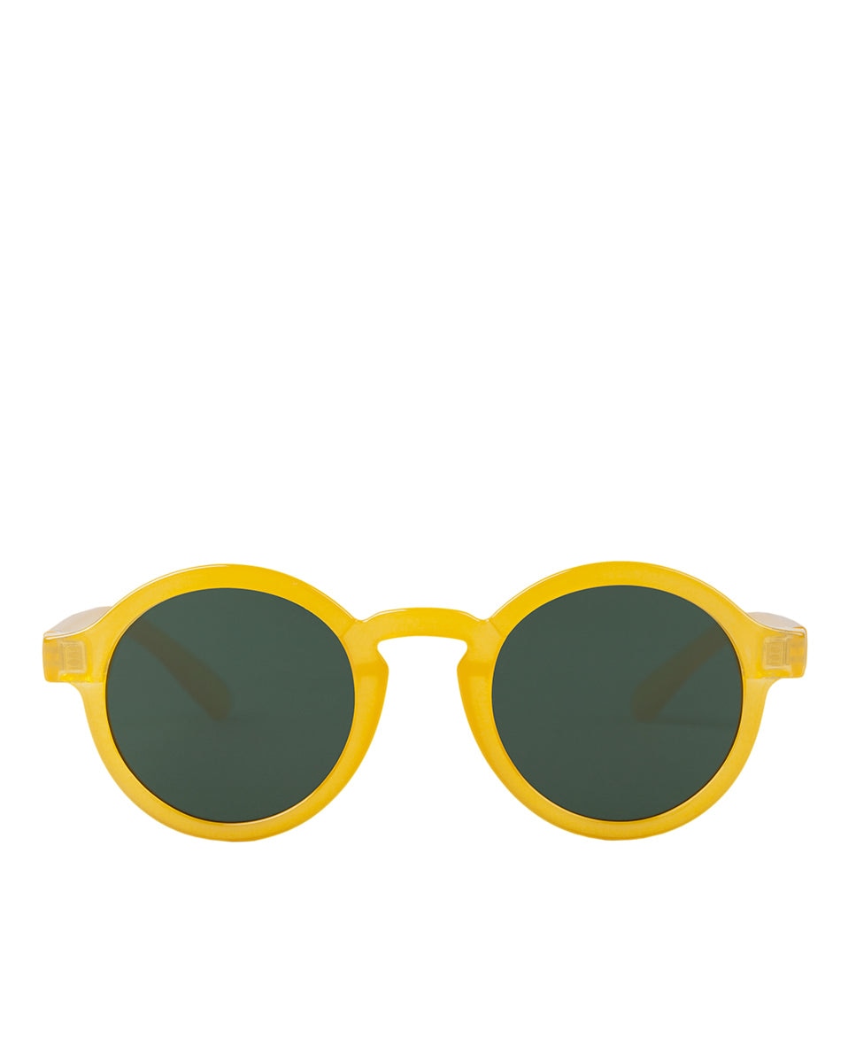 Óculos de Sol com Armação de Acetato Multicolor Amarelo-2