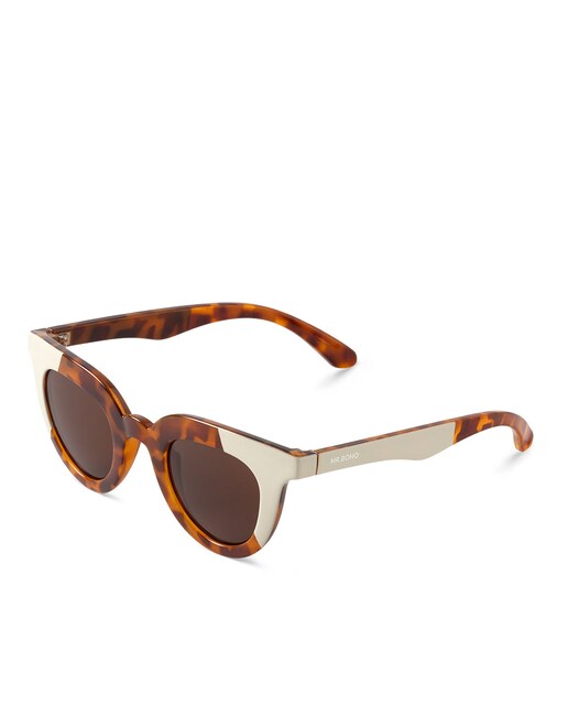Imagem 0 de Óculos de Sol Cinzento Mr. Boho com Armação de Acetato e Lente Clássica em Castanho