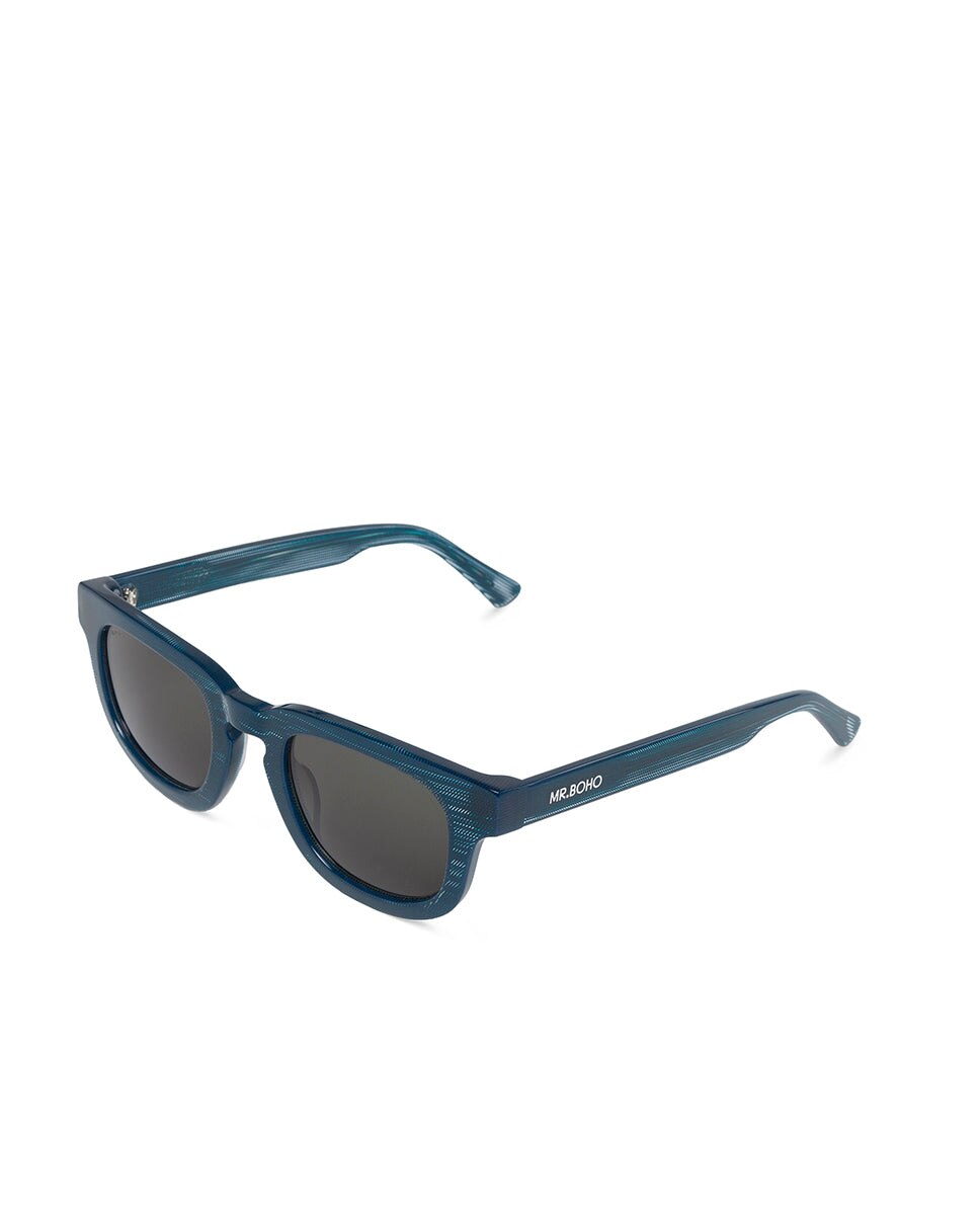 Óculos de Sol com Armação de Acetato Multicolor Azul-2
