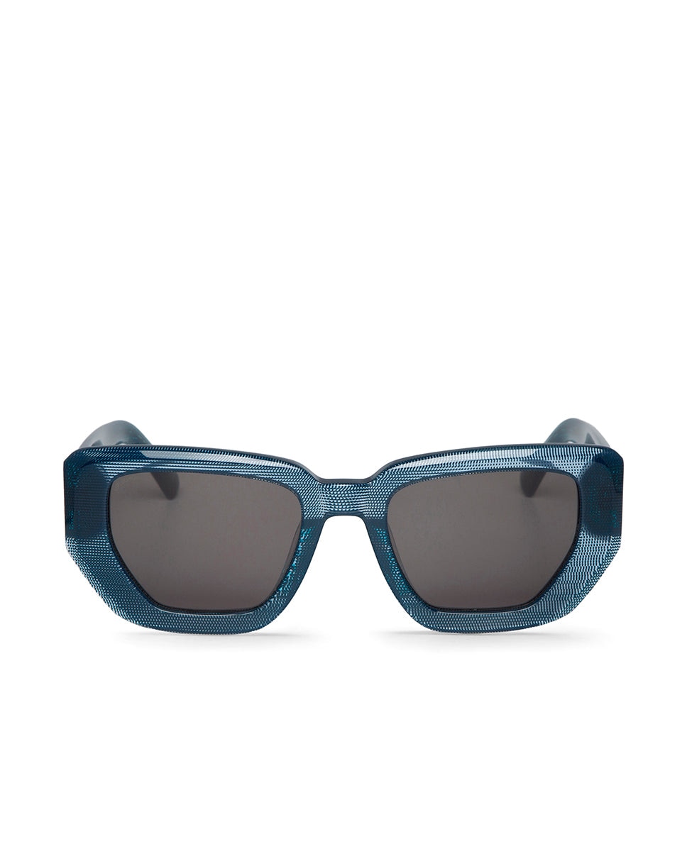 Óculos de Sol com Armação de Acetato Multicolor Azul-1