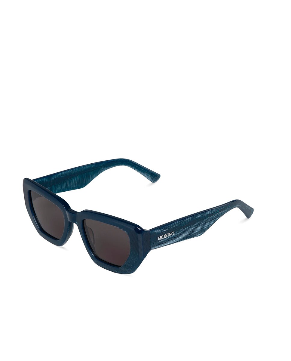Óculos de Sol com Armação de Acetato Multicolor Azul-2