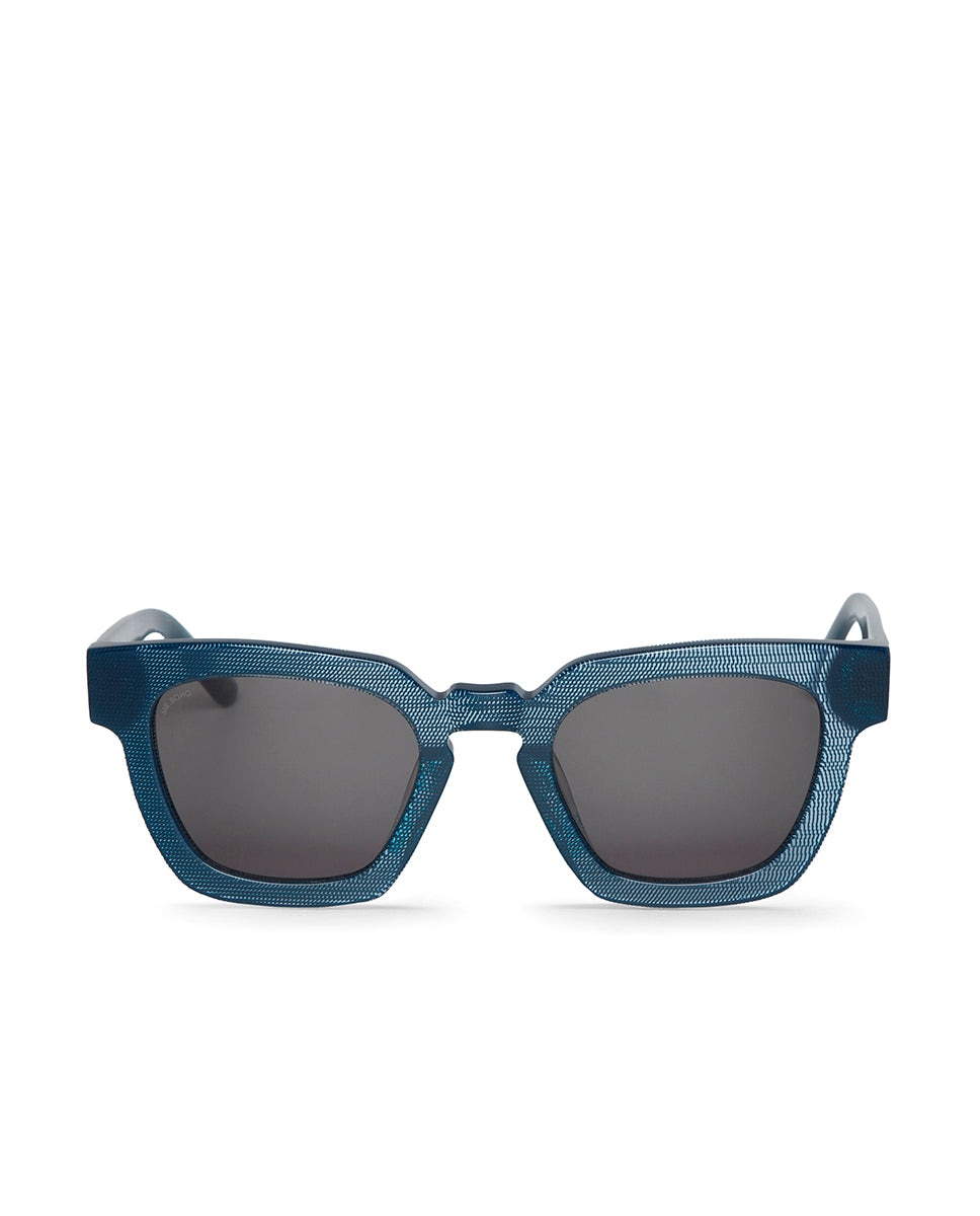 Óculos de Sol com Armação de Acetato Multicolor Azul-1