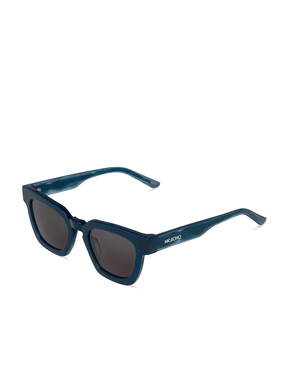 Óculos de Sol com Armação de Acetato Multicolor Azul-2