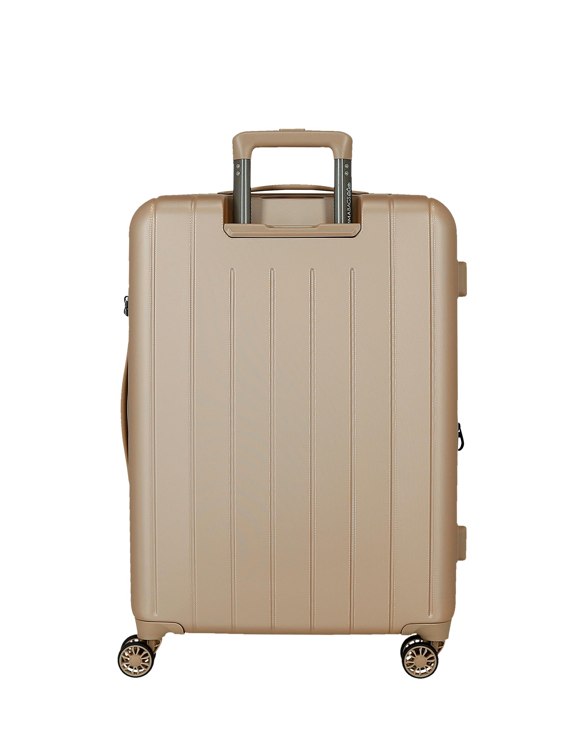 Mala Média 68 Cm Expansível Movom Wood Abs com Capacidade de 72l em Rosa Ouro-3