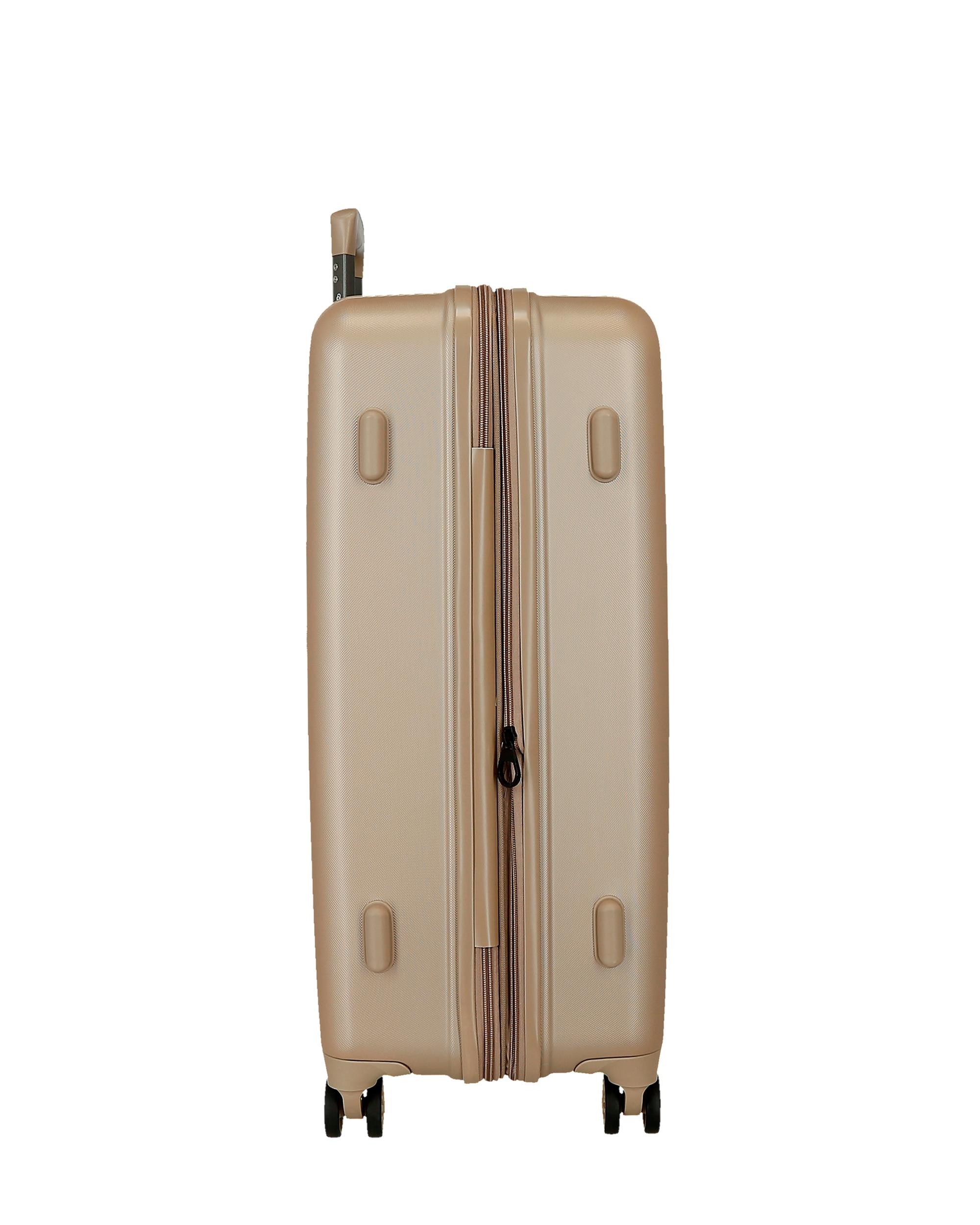 Mala Média 68 Cm Expansível Movom Wood Abs com Capacidade de 72l em Rosa Ouro-4