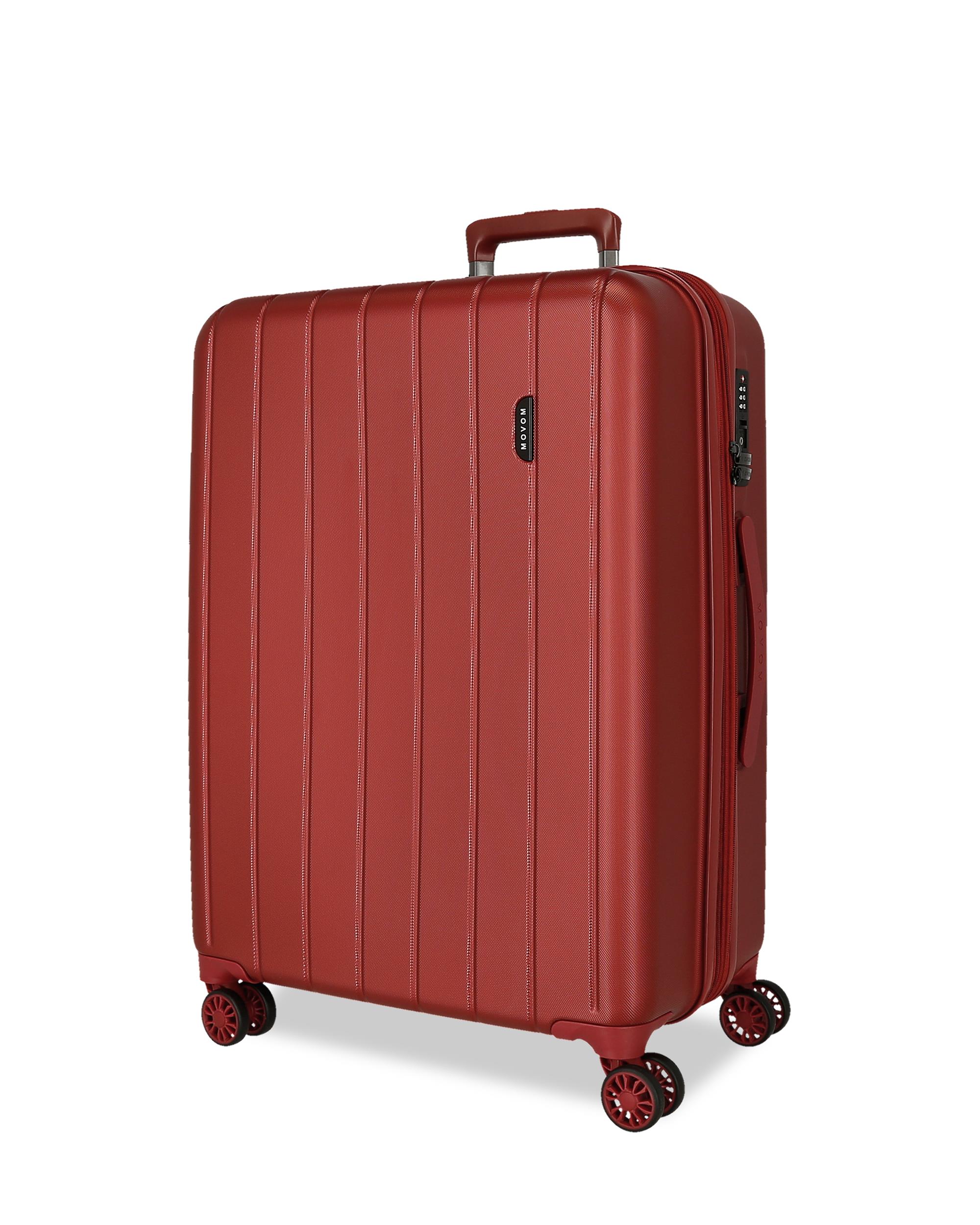 Imagem 0 de Mala Média 68 Cm Expansível Movom Wood Abs com Capacidade de 72l em Vermelho