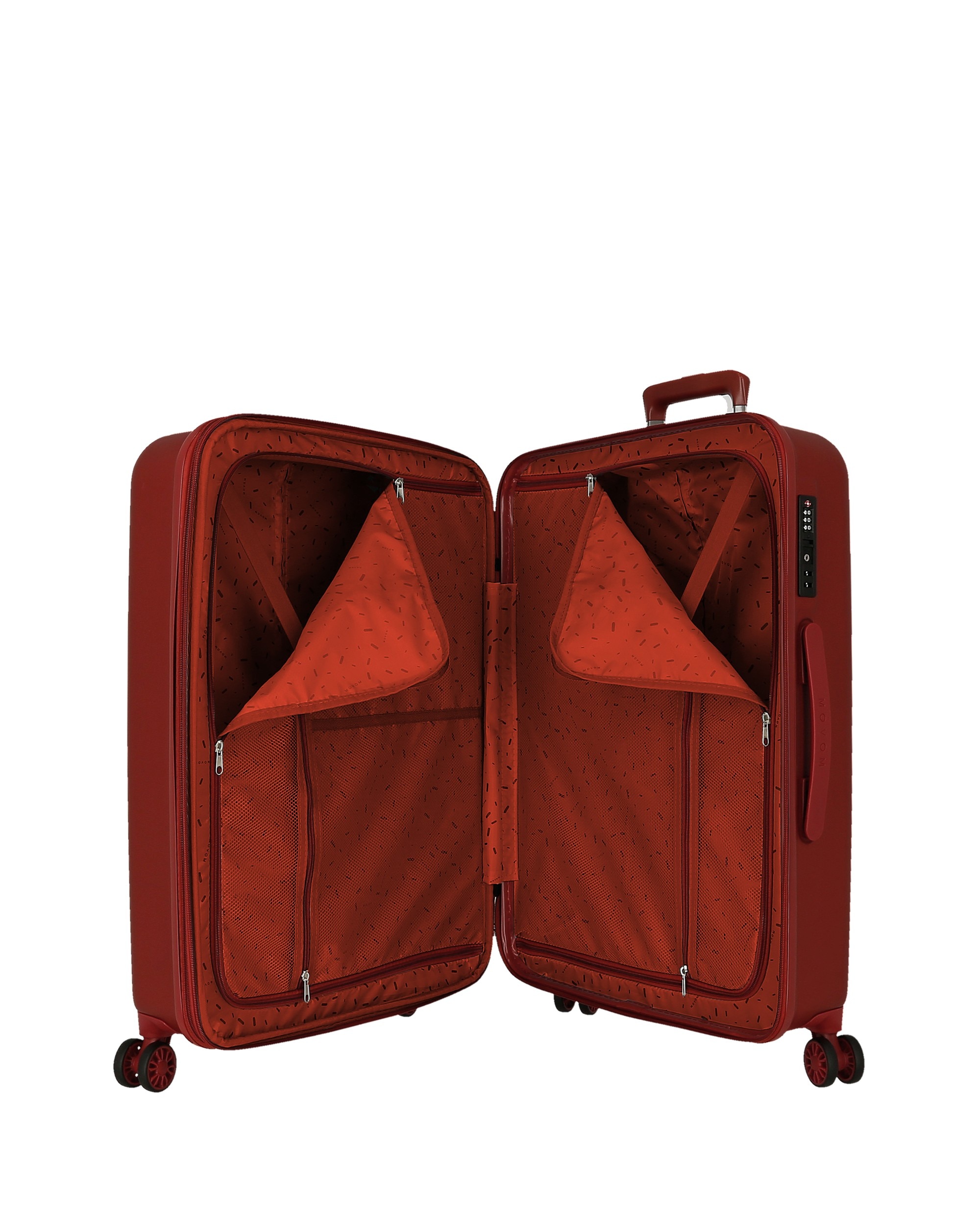 Mala Média 68 Cm Expansível Movom Wood Abs com Capacidade de 72l em Vermelho Vermelho-5