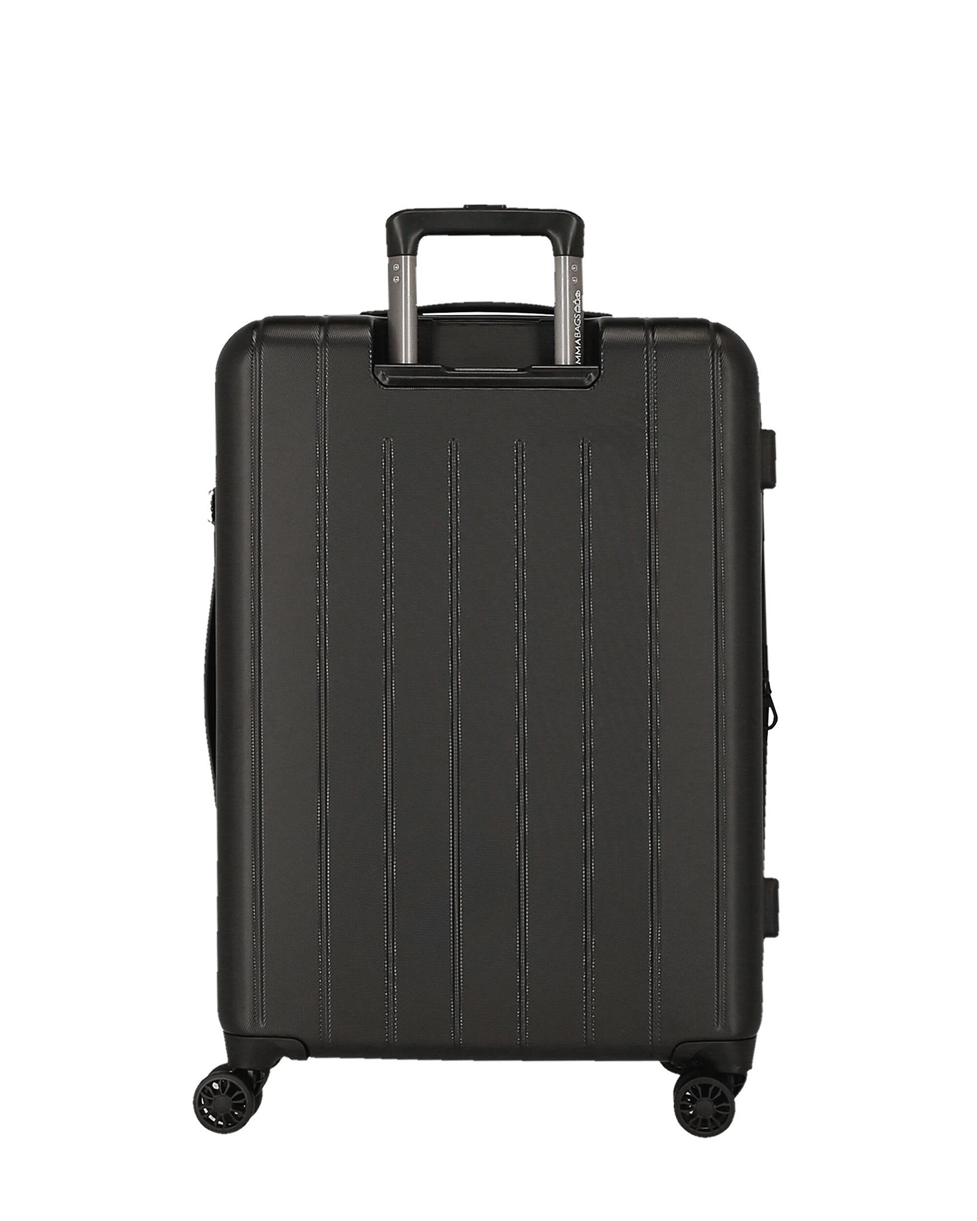 Conjunto de Malas (cabine e Média) Wood Rígidas com Capacidade de 119l em Preto Preto-3