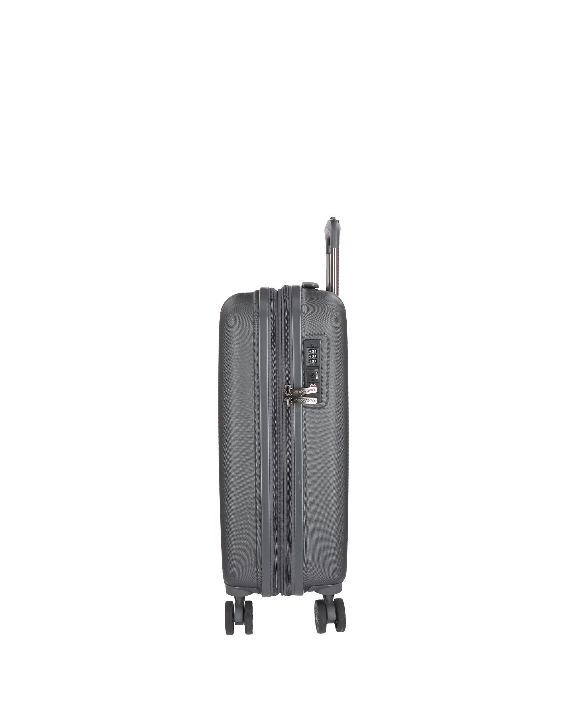 Mala de Cabine Expandível Wood Rígida com Capacidade Até 43L Cinzento-2
