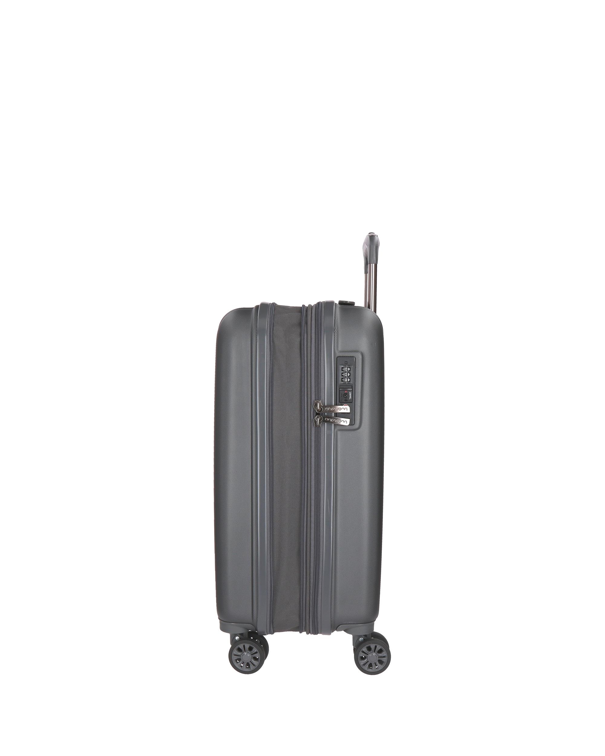 Mala de Cabine Expandível Wood Rígida com Capacidade Até 43L Cinzento-5
