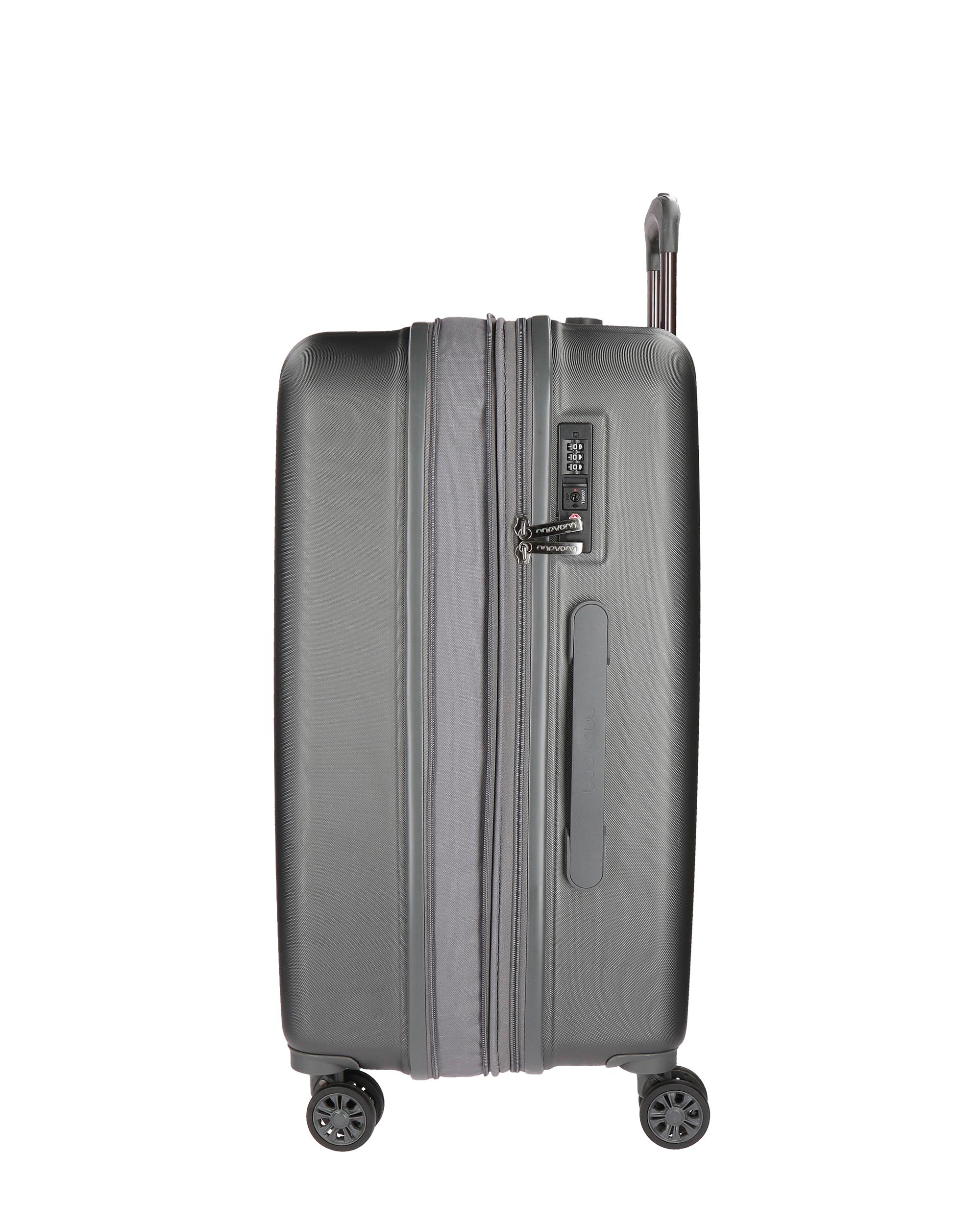 Conjunto de Malas (cabine e Média) Wood Rígidas com Capacidade de 119l Cinzento-escuro-6