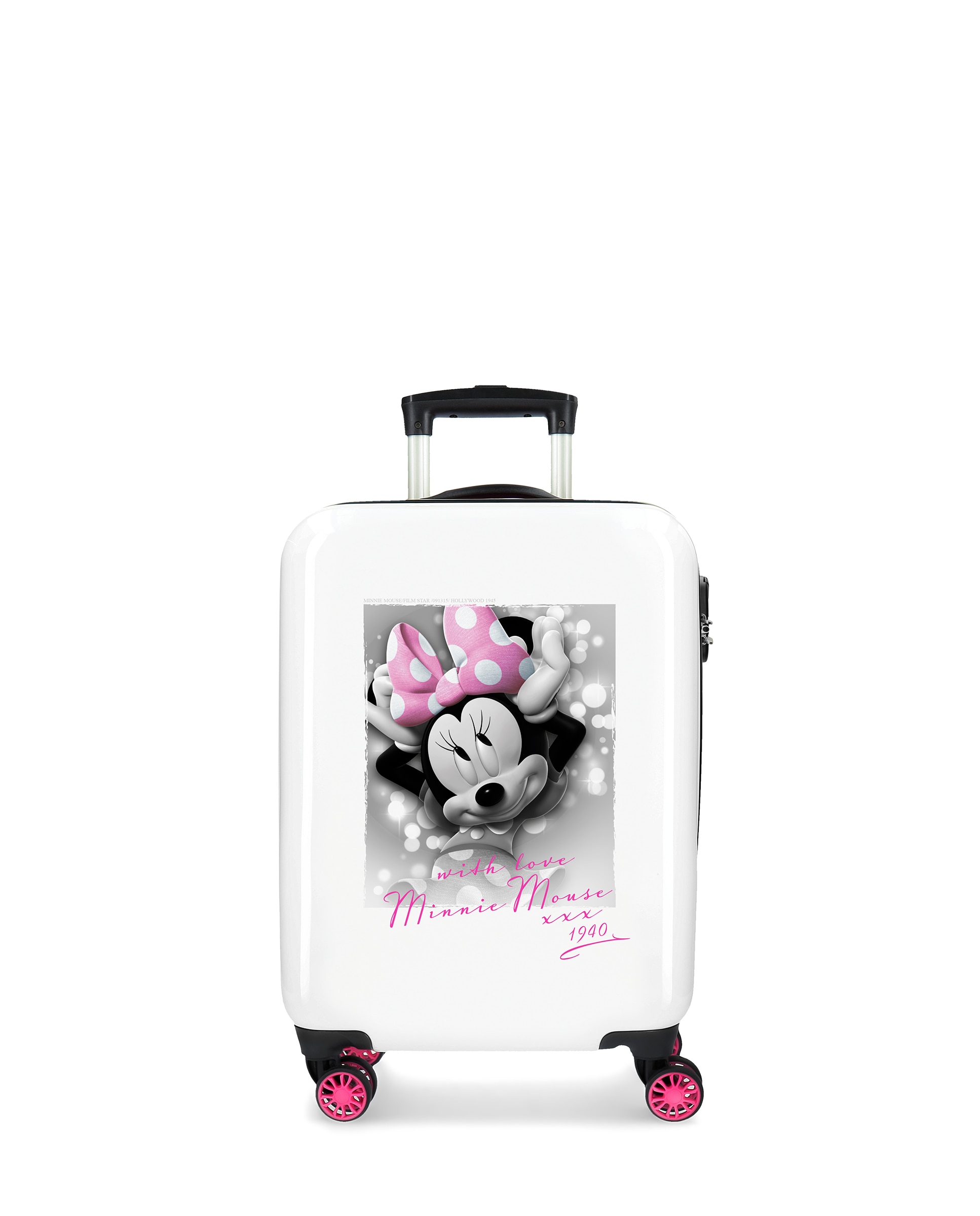 Mala de Cabine Infantil Minnie Style With Love Rígida com Capacidade de 38l Branco-1