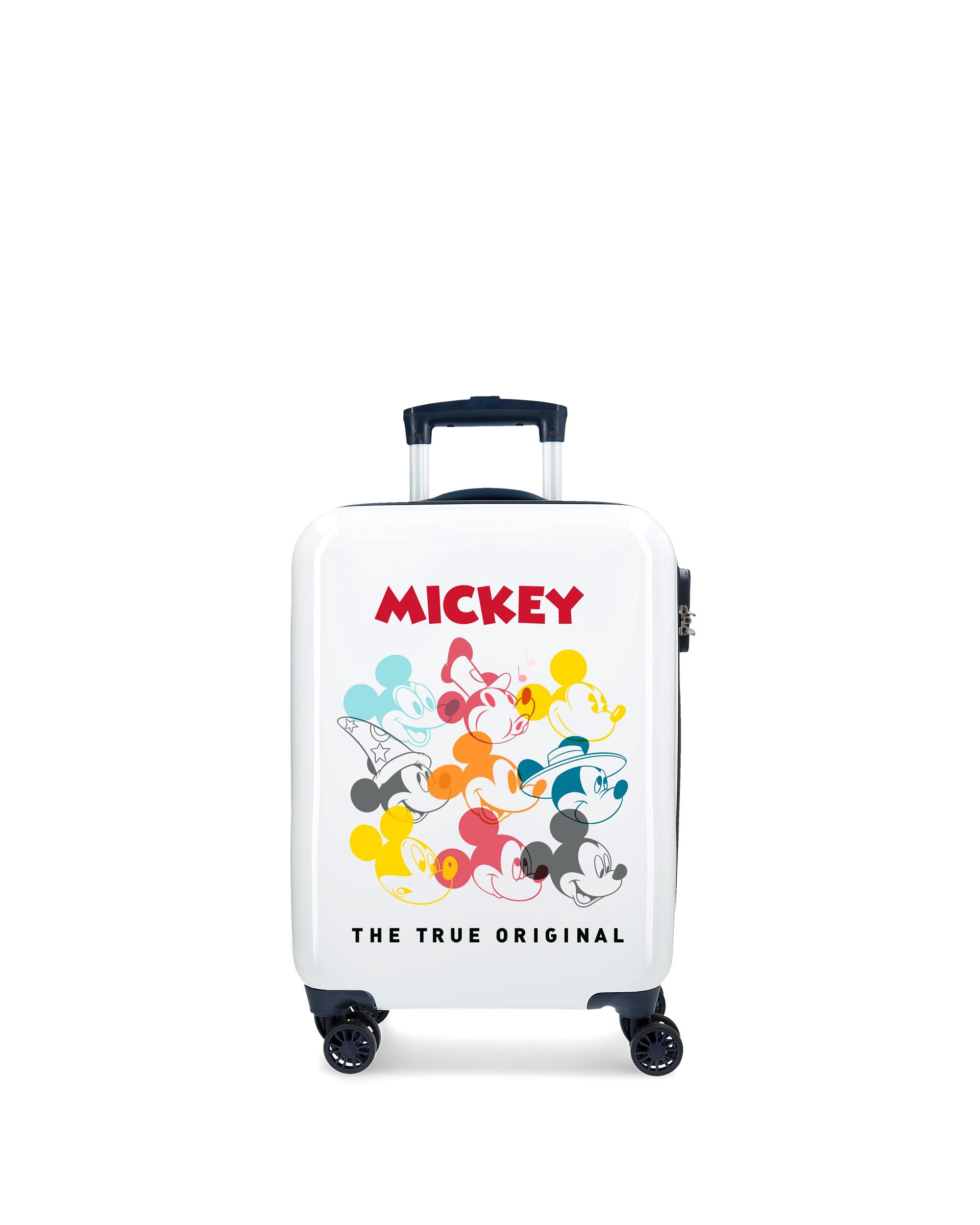 Mala de Cabine Infantil Mickey Magic Caras Rígida com Capacidade de 33l Branco-1