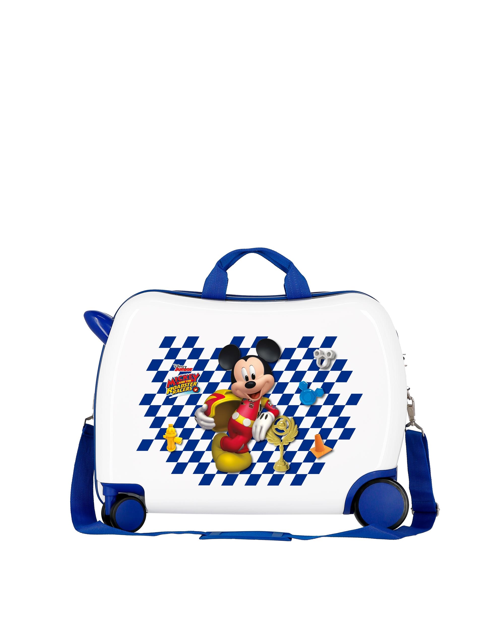 Maleta Infantil 2 Rodas Multidirecionais Mickey Good Mood Rígida com Capacidade de 34l Azul-3
