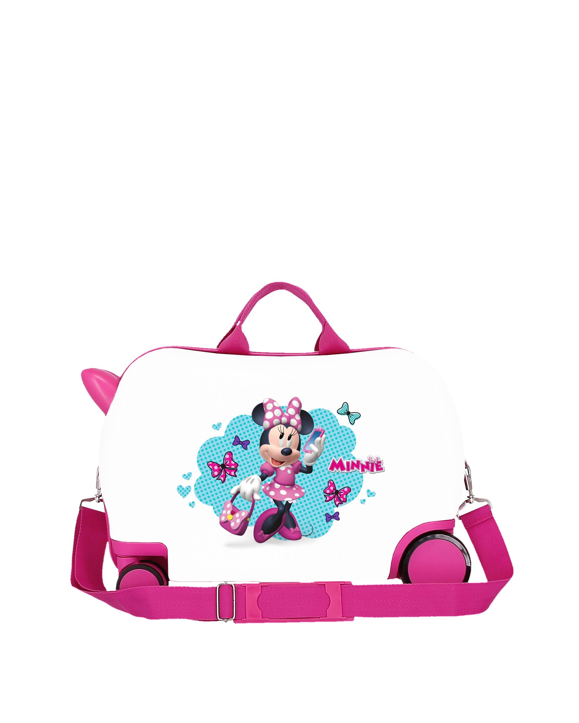 Mala Infantil 2 Rodas Multidirecionais Minnie Good Moods com Capacidade de 24l em Branco Branco-3