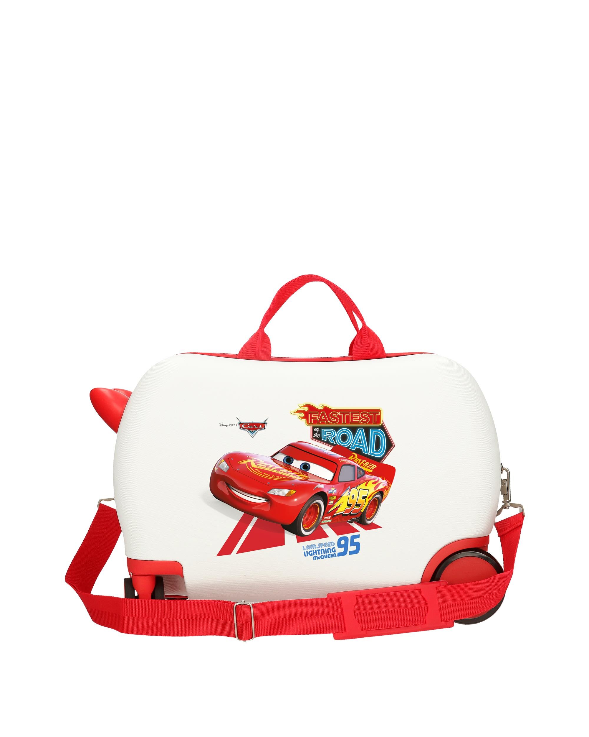 Mala Infantil 2 Rodas Multidirecionais Cars Good Moods com Capacidade de 24l em Branco Branco-3