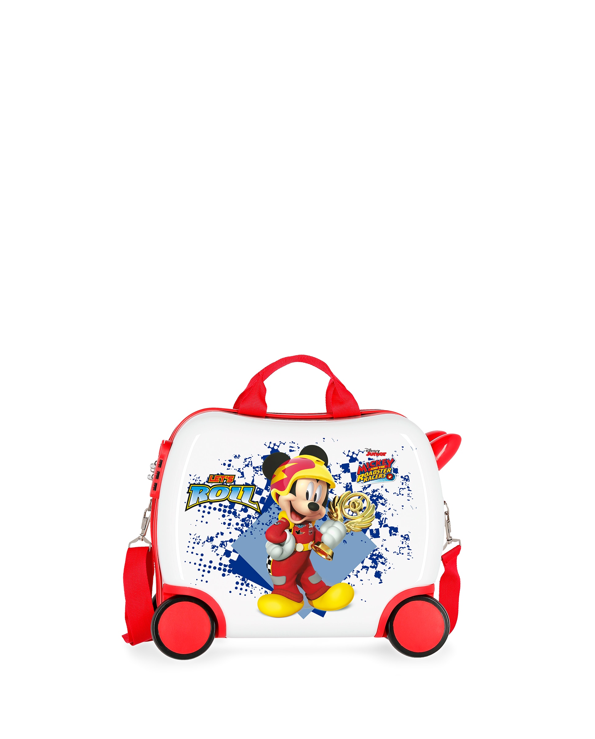 Maleta Infantil 2 Rodas Multidirecionais Joy Mickey com Capacidade de 24l em Branco Branco-1