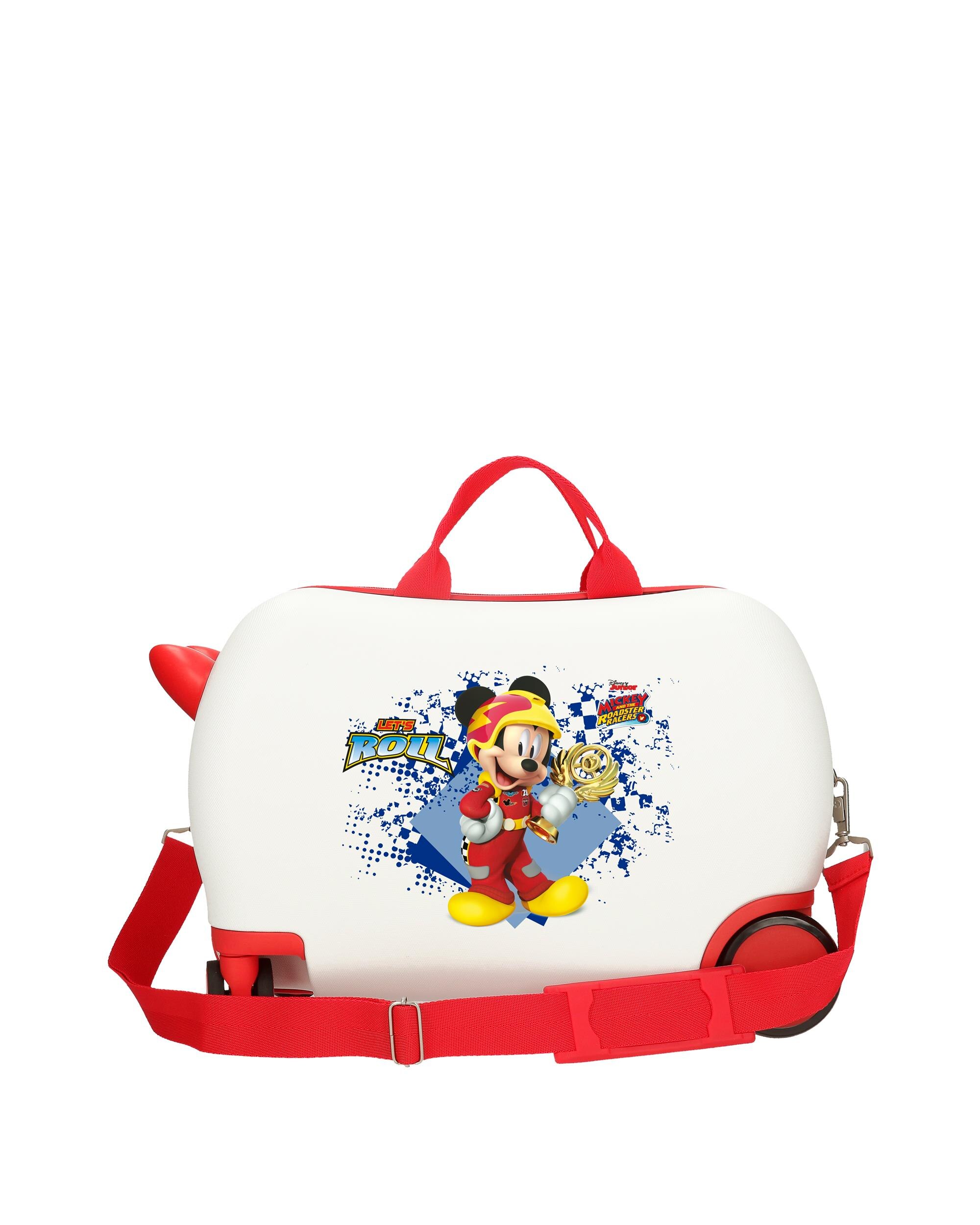 Maleta Infantil 2 Rodas Multidirecionais Joy Mickey com Capacidade de 24l em Branco Branco-3