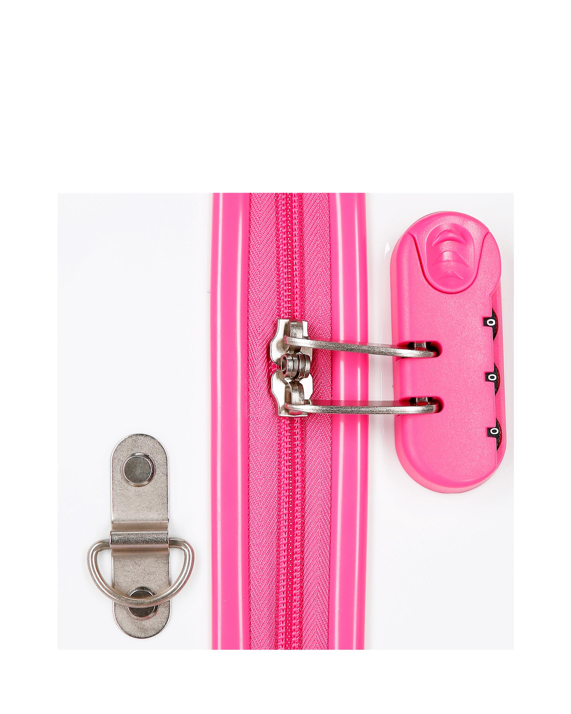 Mala de Cabine 2 Rodas Multidirecionais Movom Hola Llama Rígida com Capacidade de 34l Rosa / Branco-2