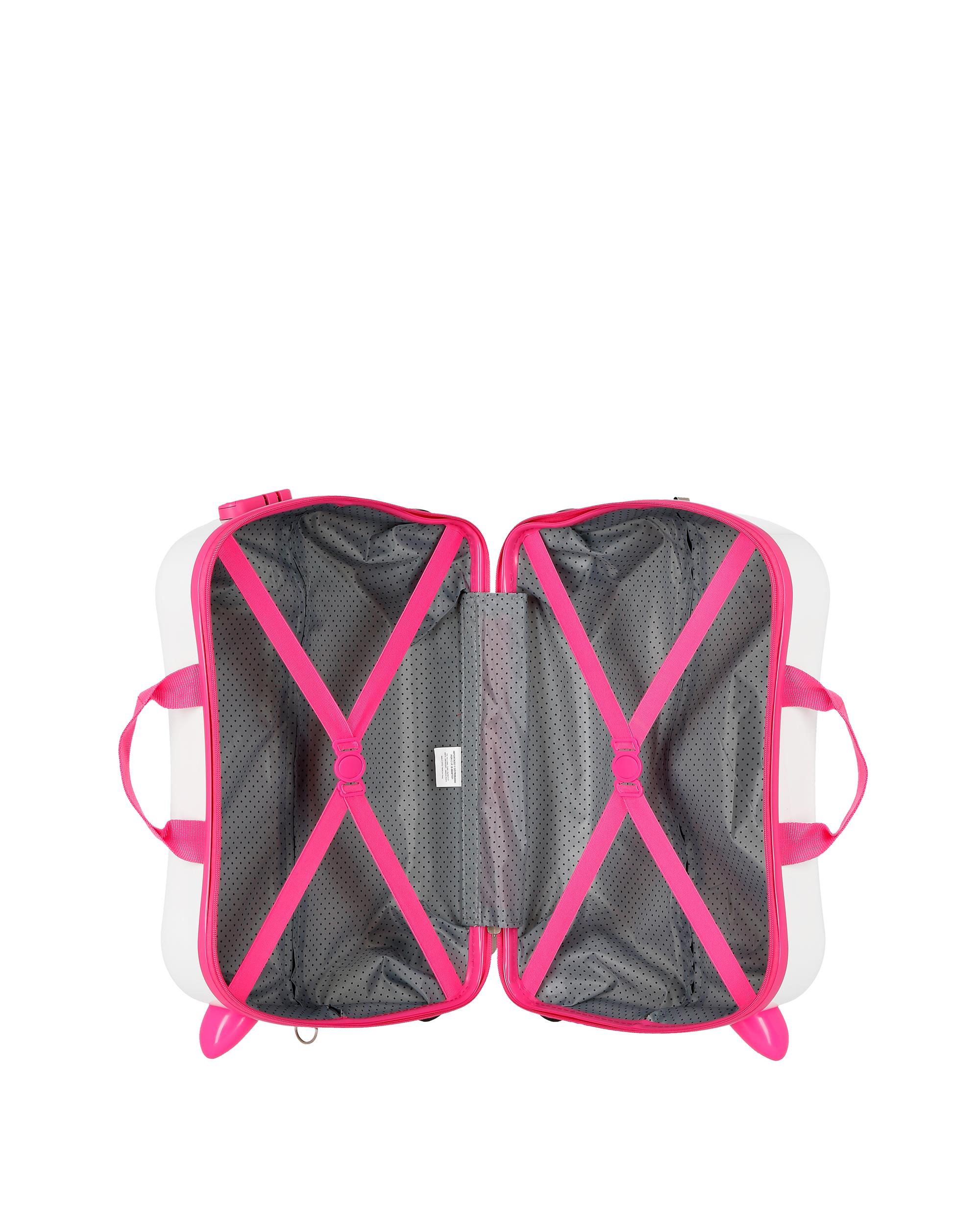 Mala de Cabine 2 Rodas Multidirecionais Movom Hola Llama Rígida com Capacidade de 34l Rosa / Branco-4