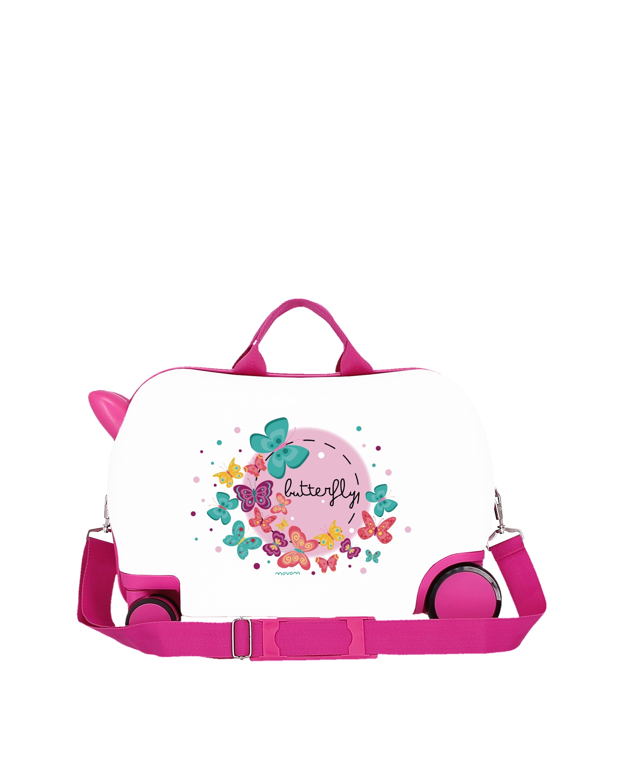 Mala Infantil 2 Rodas Multidirecionais Movom Buterfly com Capacidade de 24l em Branco Branco-3