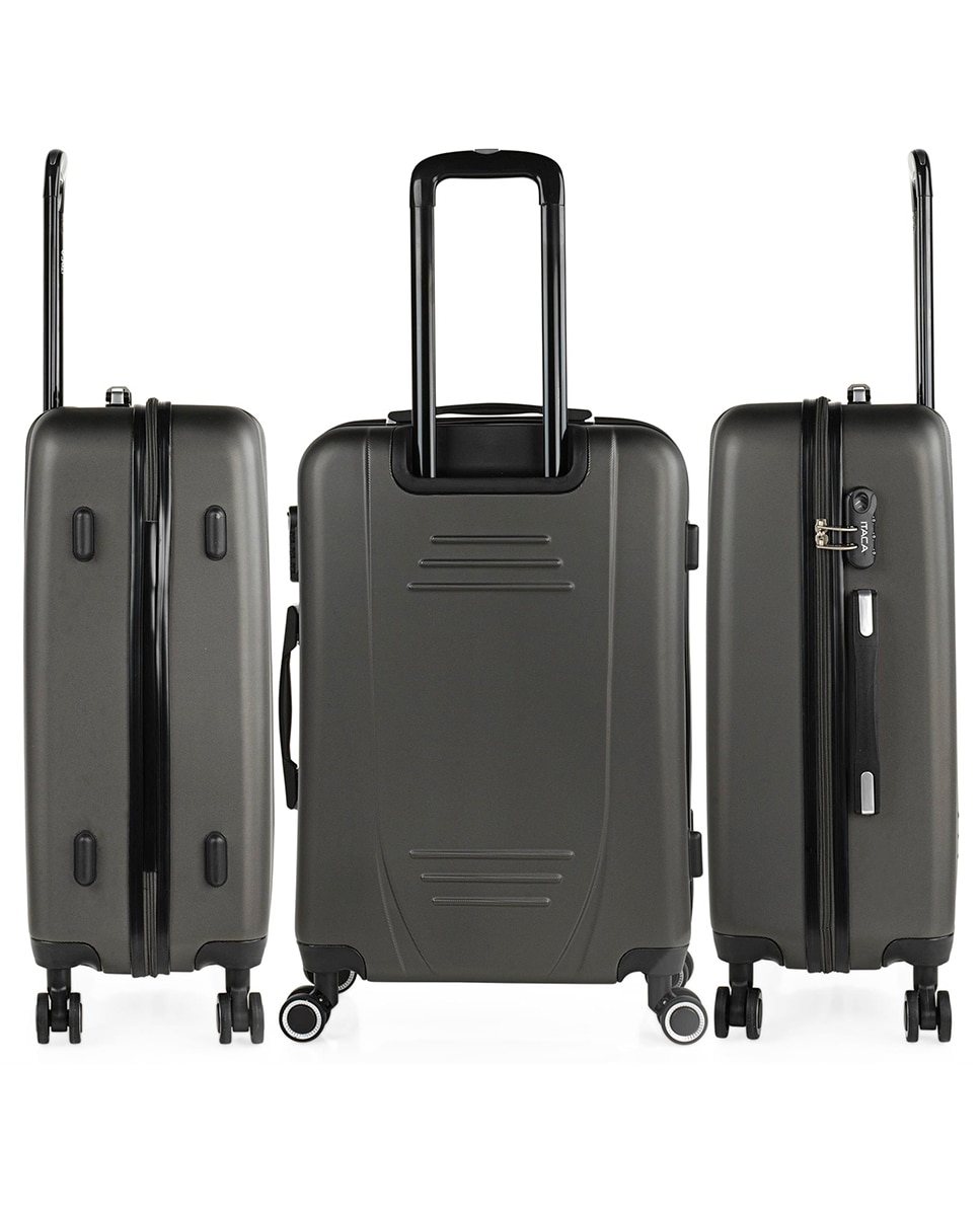 Conjunto de Malas (cabine e Média) Tiber Rígidas com Capacidade 68l Cinzento-escuro-2