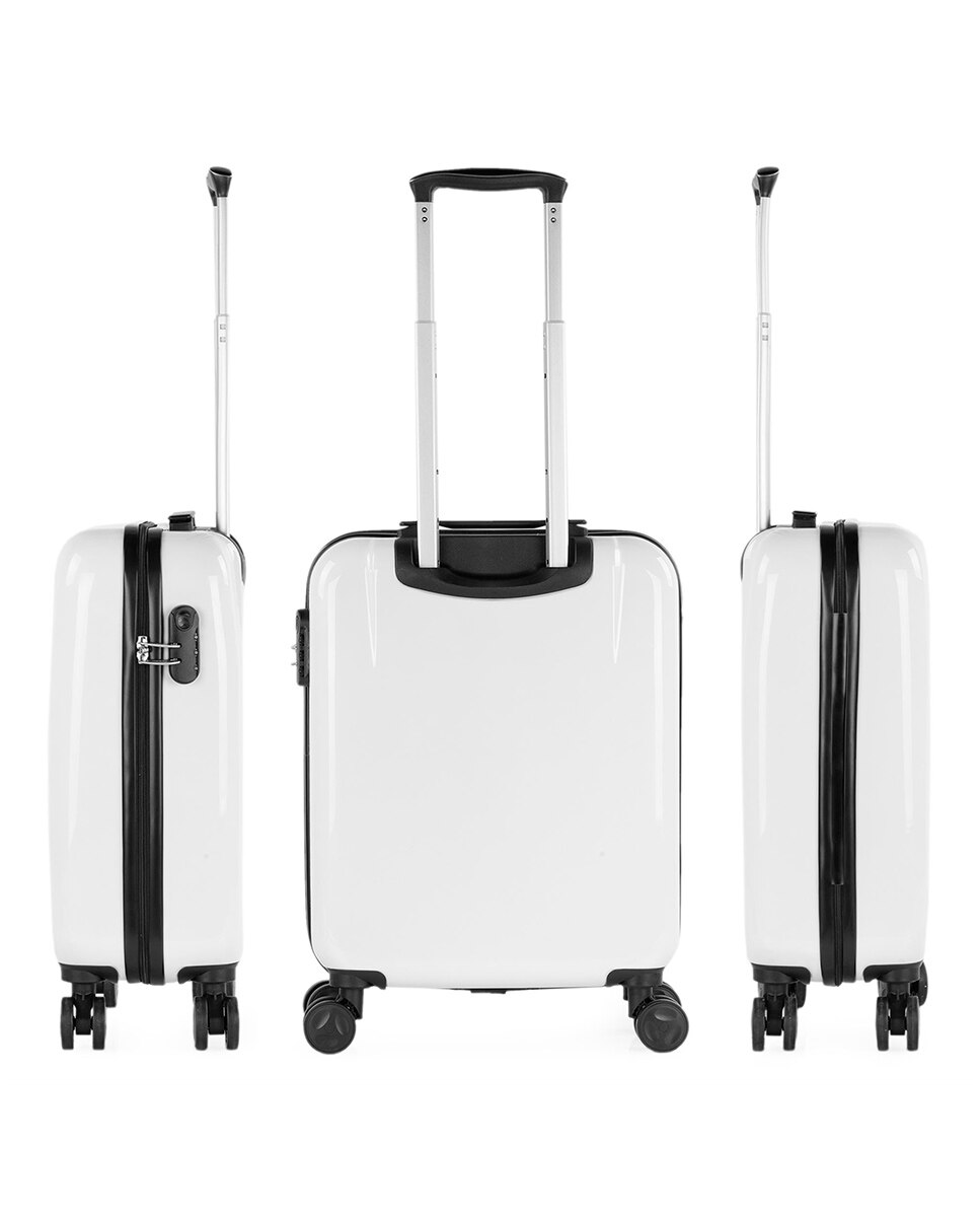 Conjunto de Malas (cabine, Média e Necessaire) Hello Rígidas com Capacidade 66 L Branco-6