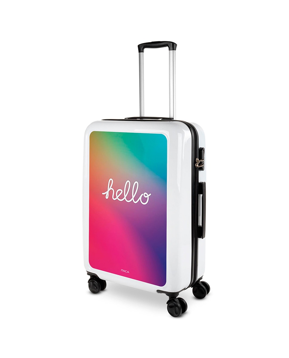 Mala Média Hello Rígida com Capacidade 66 L Branco-2