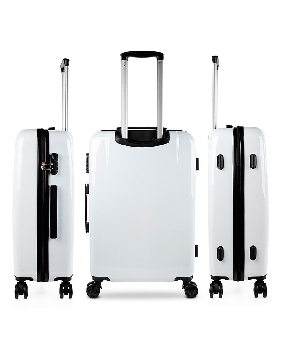 Mala Média Hello Rígida com Capacidade 66 L Branco-3