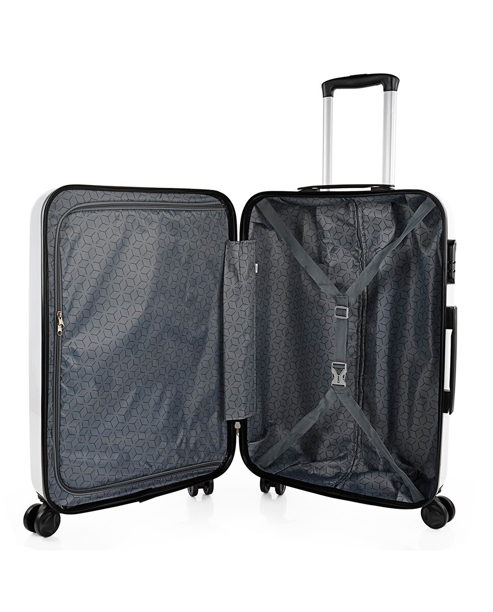 Mala Média Hello Rígida com Capacidade 66 L Branco-6