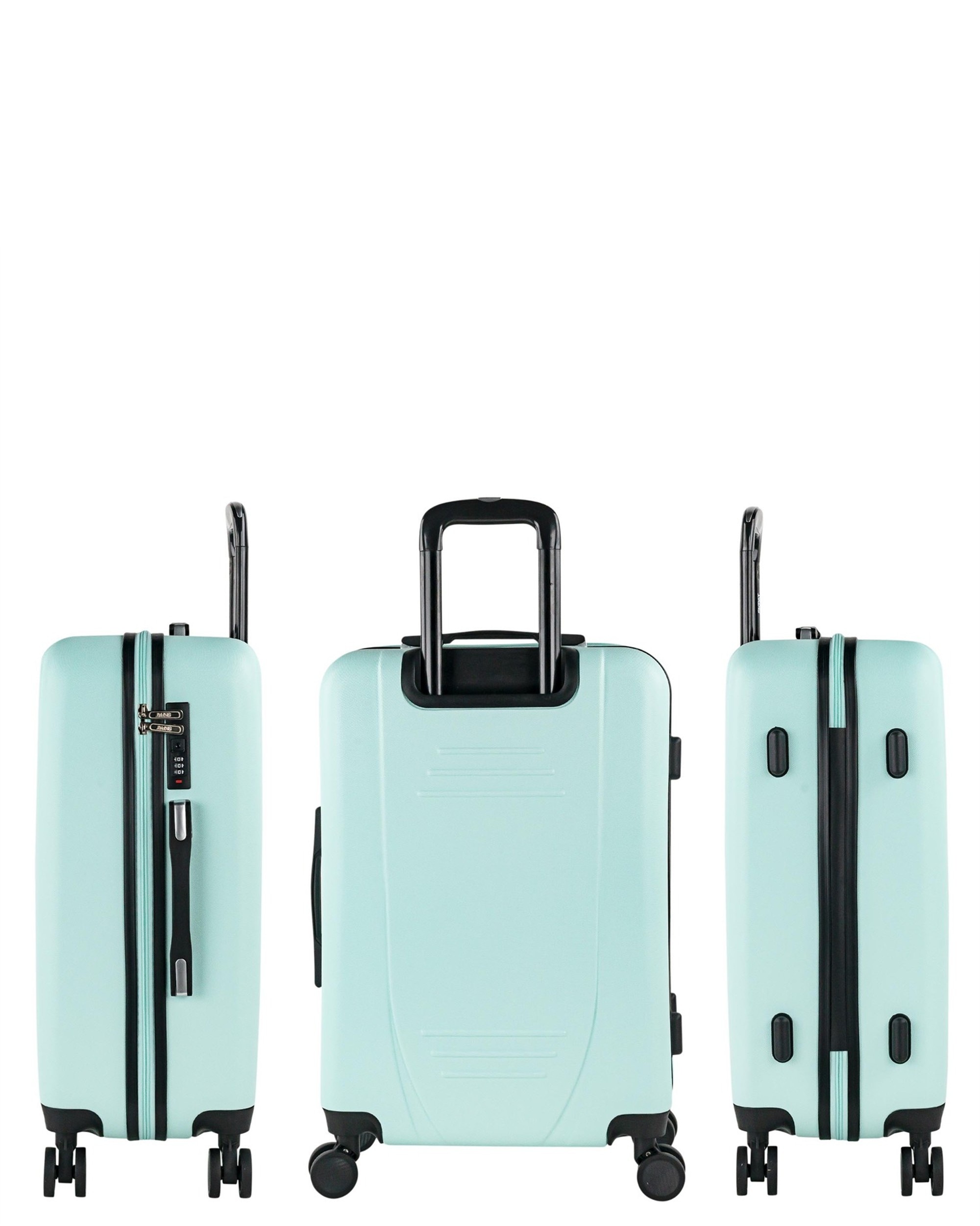 Conjunto de Malas (cabine, Média e Grande) Tiber Rígidas com Capacidade 200 L Verde-2