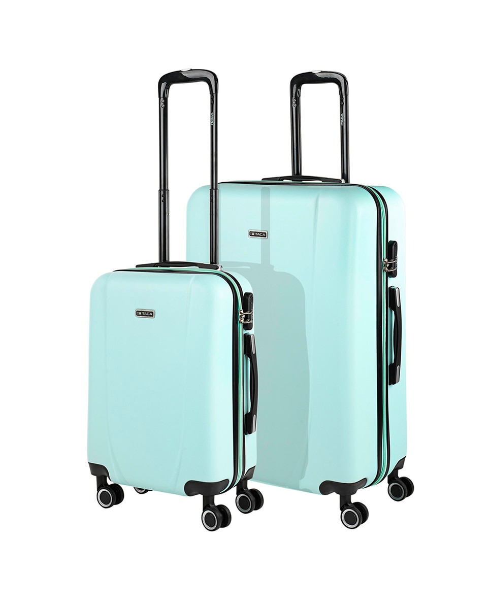 Conjunto de Malas (cabine e Grande) Tiber Rígidas com Capacidade 102l Celeste-1