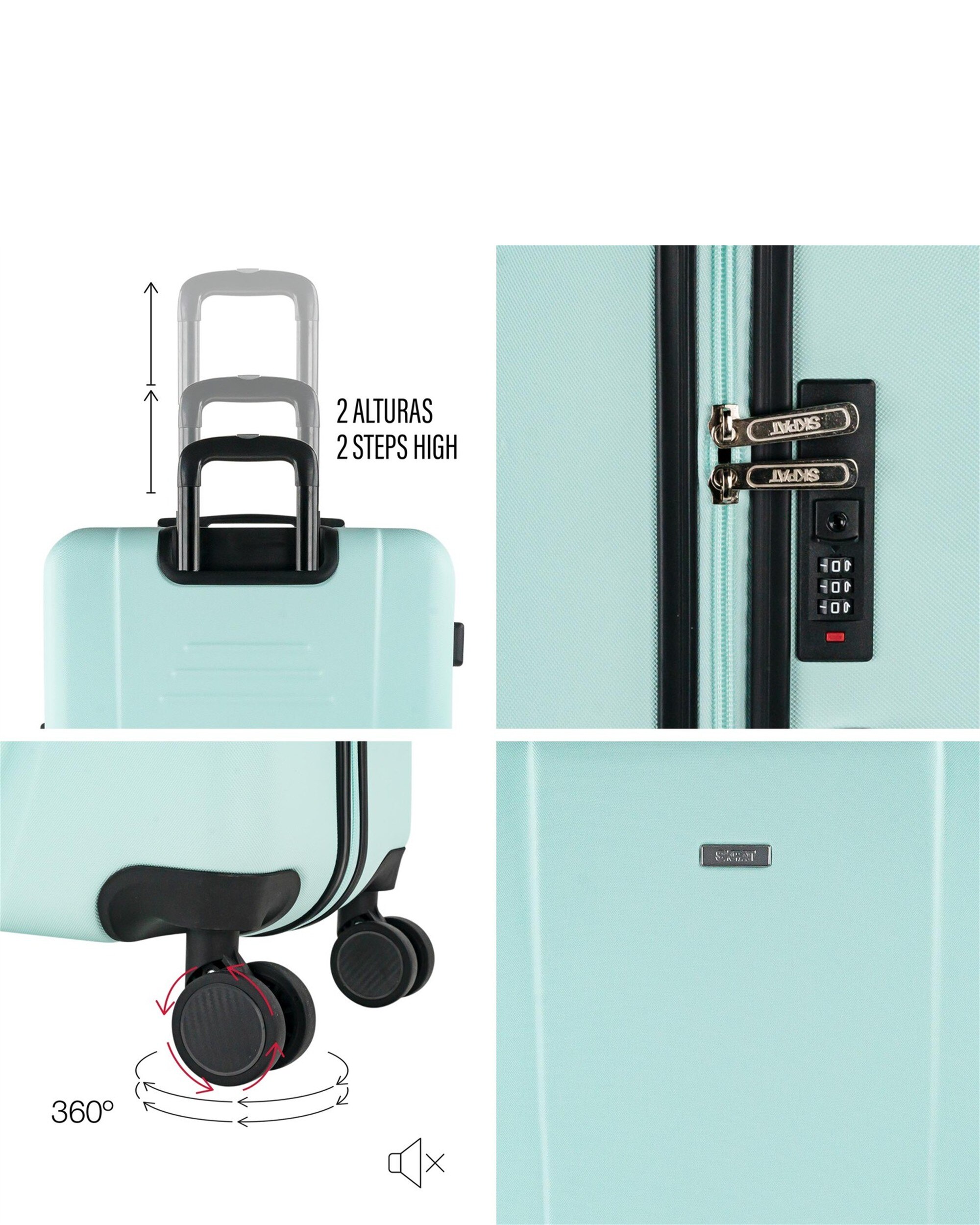 Malas Grande Tiber Rígida com Capacidade 100l Verde Água-3