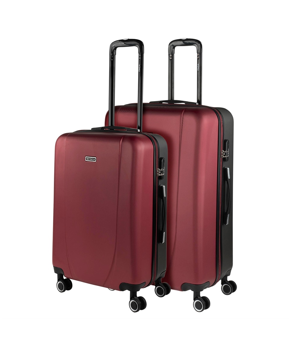 Conjunto de Malas (média e Grande) Tiber Rígidas com Capacidade 102 L Vermelho-1