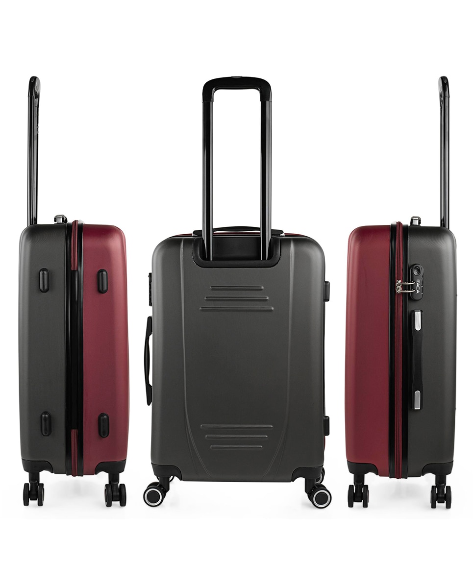 Conjunto de Malas (média e Grande) Tiber Rígidas com Capacidade 102 L Vermelho-2
