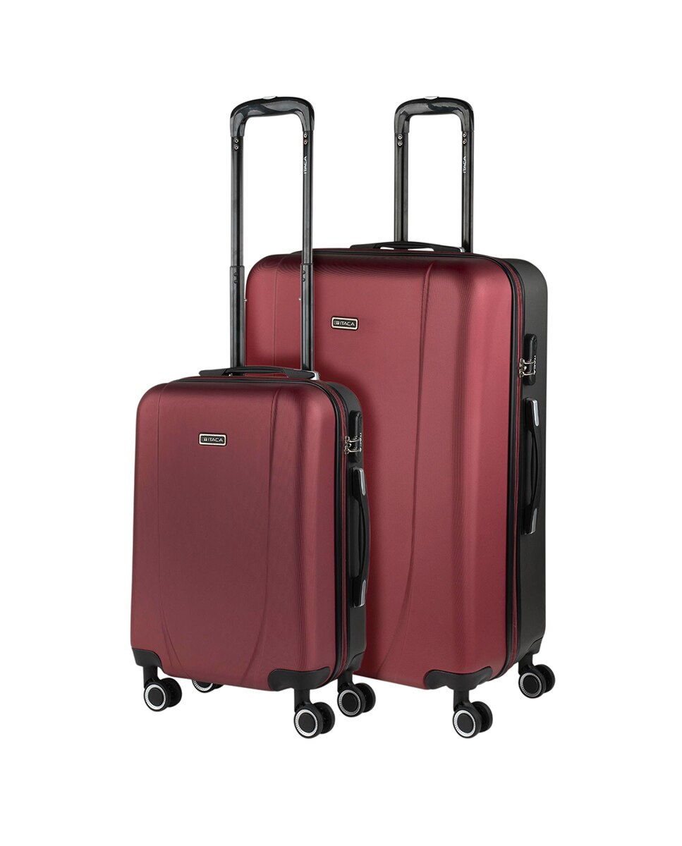Conjunto de Malas (cabine e Grande) Tiber Rígidas com Capacidade 102l Bordeaux-1