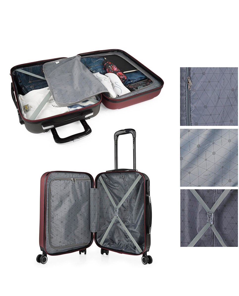 Mala de Cabine Tiber Rígida com Capacidade 40 L Vermelho-3